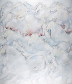"Snow Cloud Herds" acrylic on canvas painting signed by artist Jean Richardson
