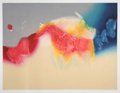 Red Moon, Contemporary Etching with Aquatint by Jean Richardson