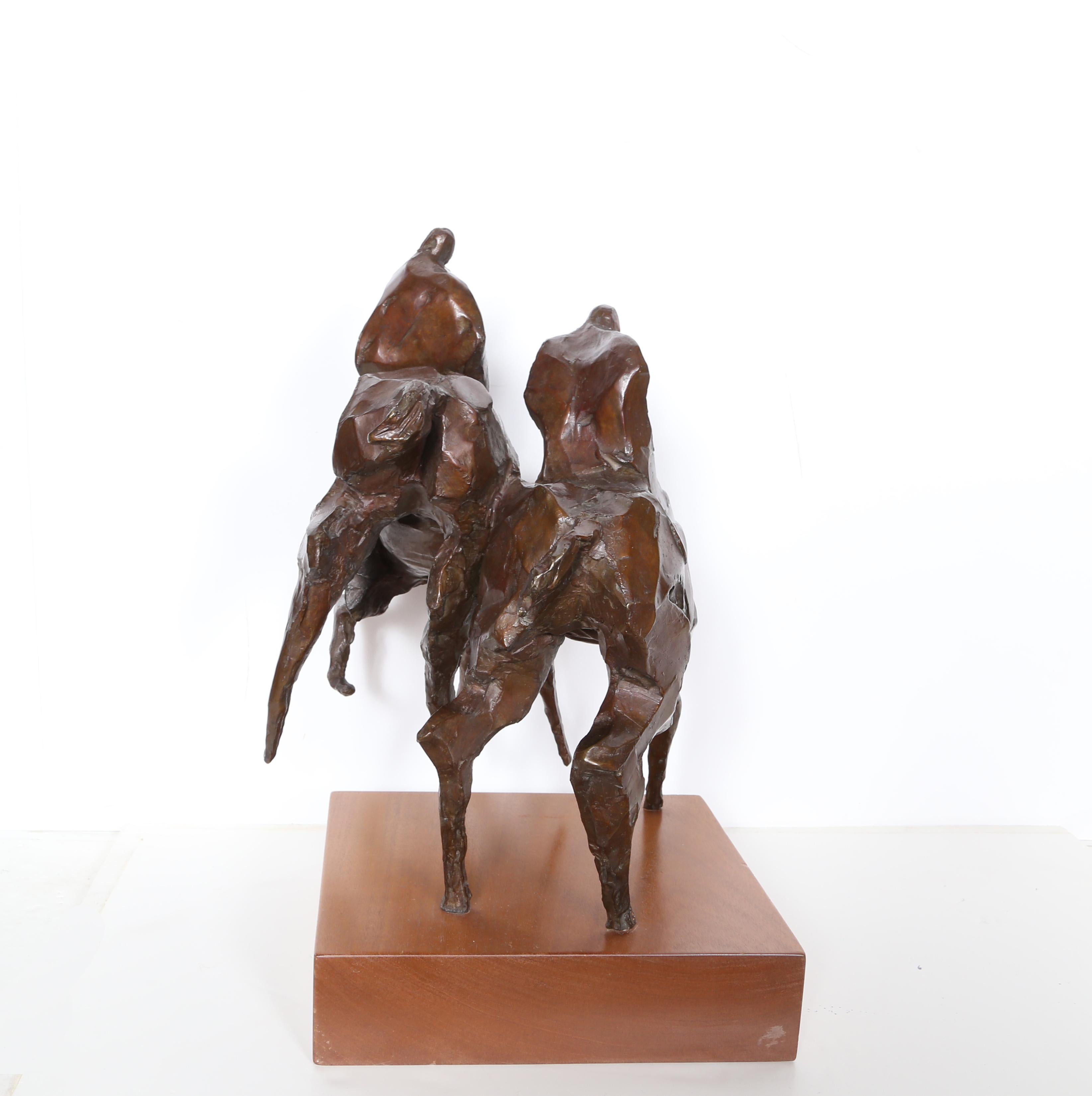 Artist: Jean Richardson, American (1940 -  )
Title: Gemini
Year: 1989
Medium:	Bronze Sculpture
Edition: 10
Size: 18 x 19 x 12 in. (45.72 x 48.26 x 30.48 cm)
Base: 3 x 12 x 12 inches