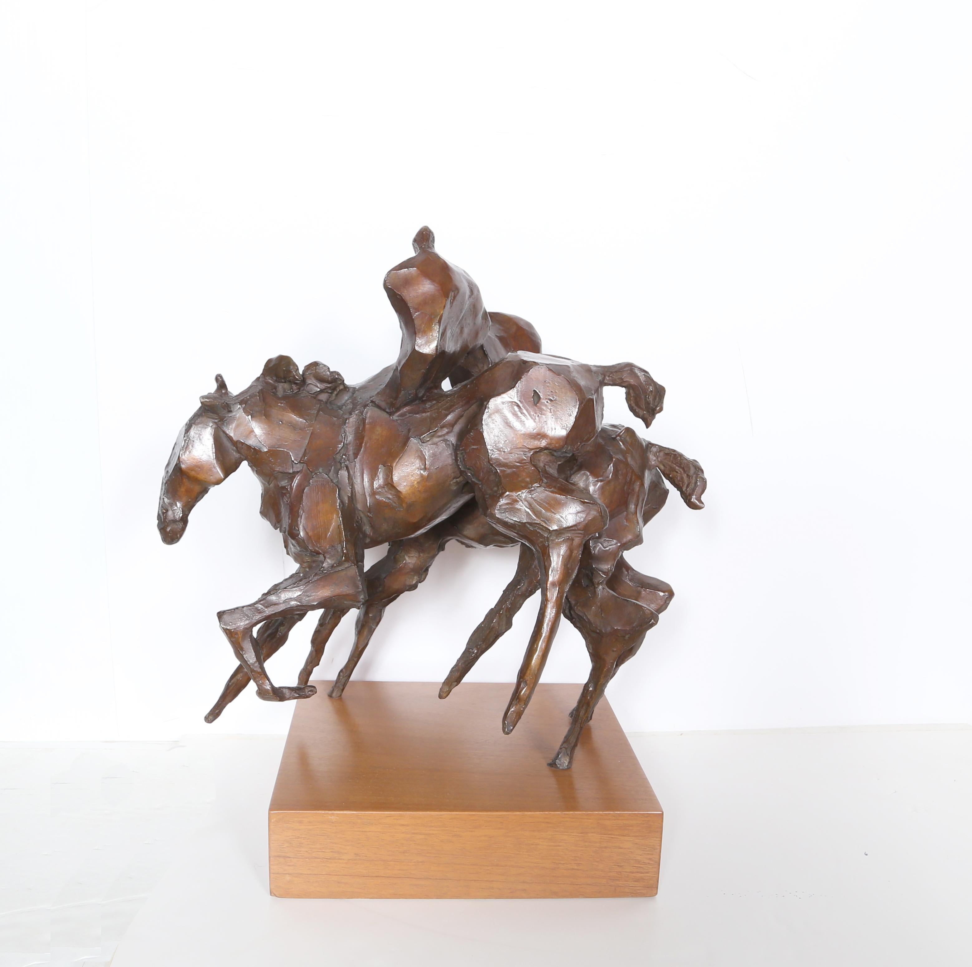 Géminis, escultura ecuestre de bronce de Jean Richardson en venta 6