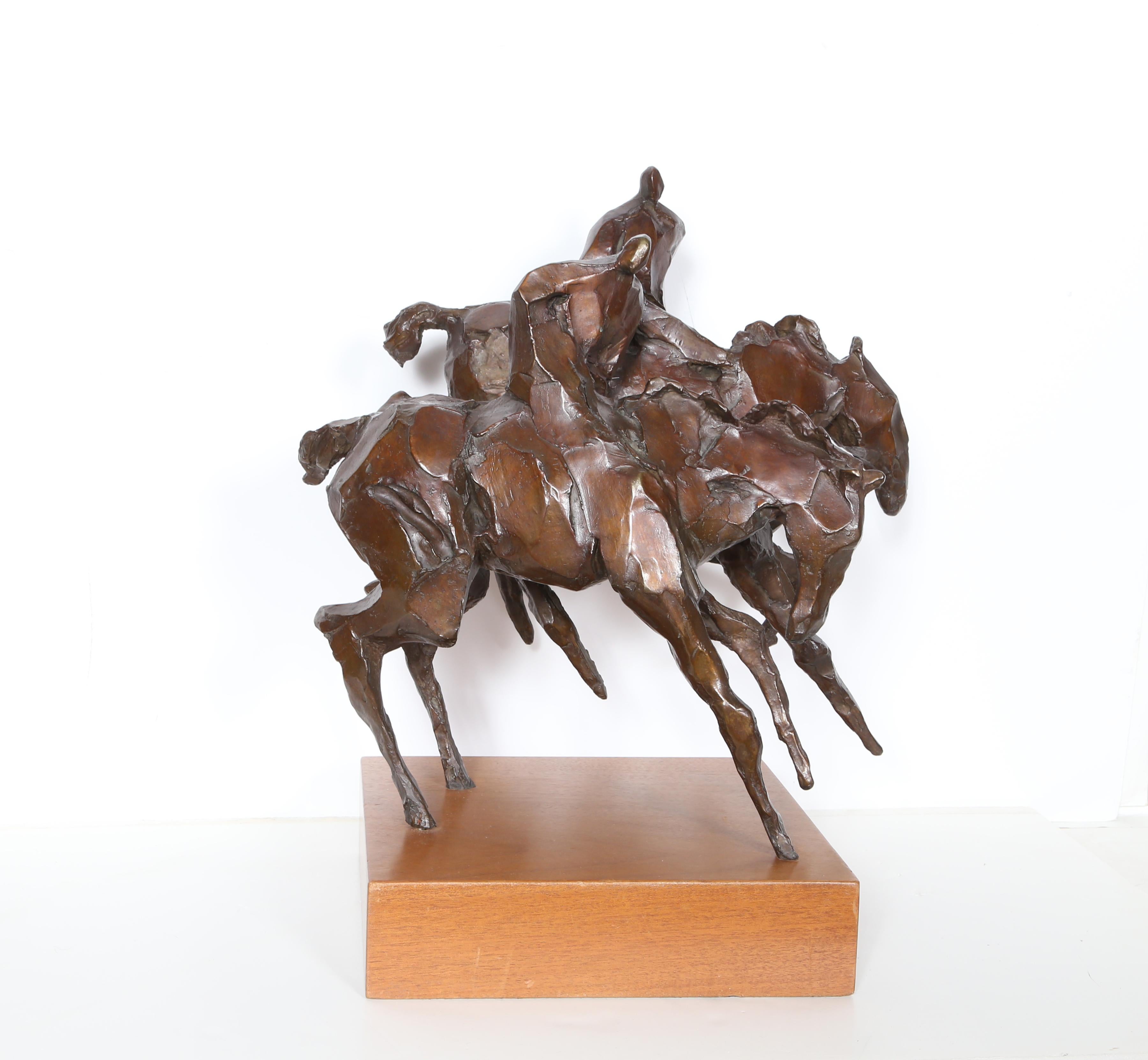 Gemini, Bronzeskulptur eines Pferdes von Jean Richardson