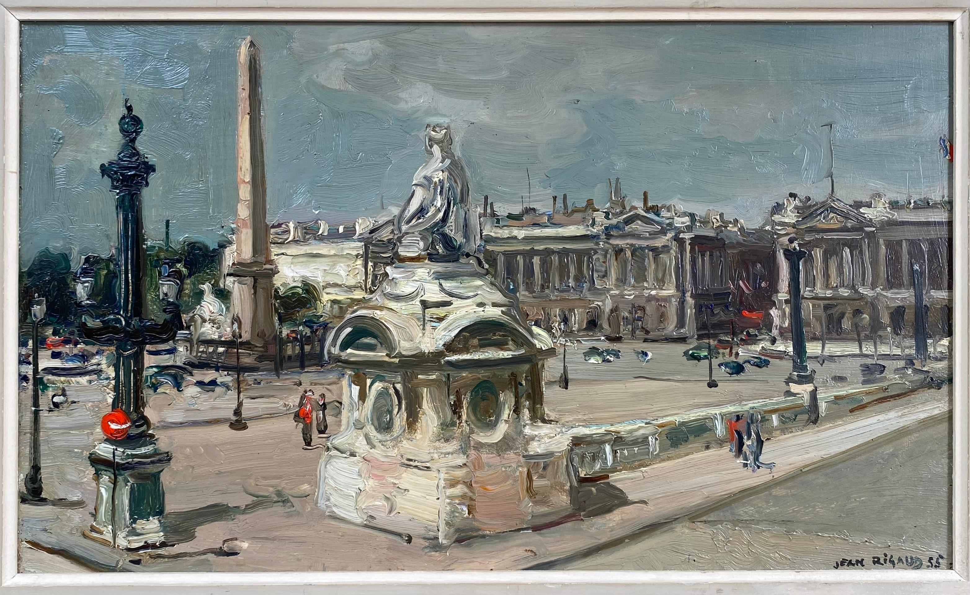 La Concorde - Post-Impressionist Painting by Jean Rigaud