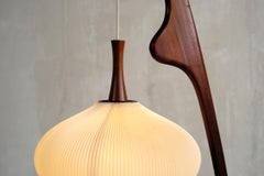 Jean Rispal, Floor Lamp in Mahogany N ° 14.950, France, 1955