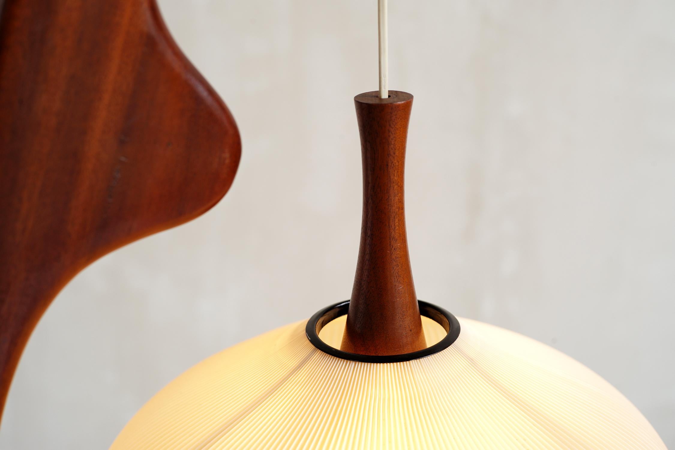 Jean Rispal, Floor Lamp in Mahogany N ° 14.950, France, 1955 In Good Condition In Catonvielle, FR