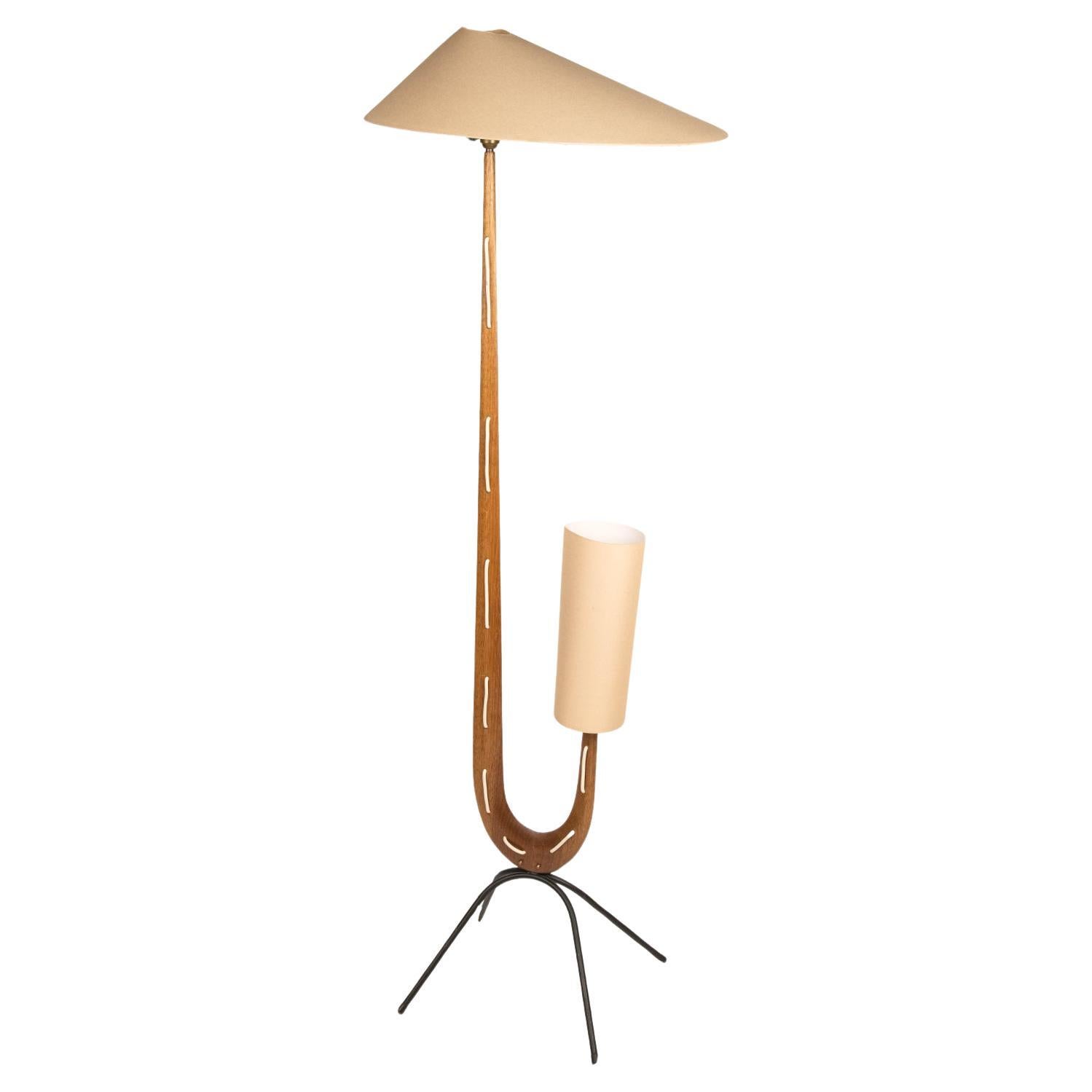 Jean Rispal  “Giraffe “ Floor Lamp , France 1950