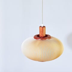 Jean Rispal style. Mid-Century style pendant lamp, Spain, 1980s