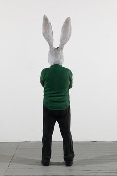 Jean-Bob Contemporary Figurative Sculpture, Acrylic on Wood, 2010-