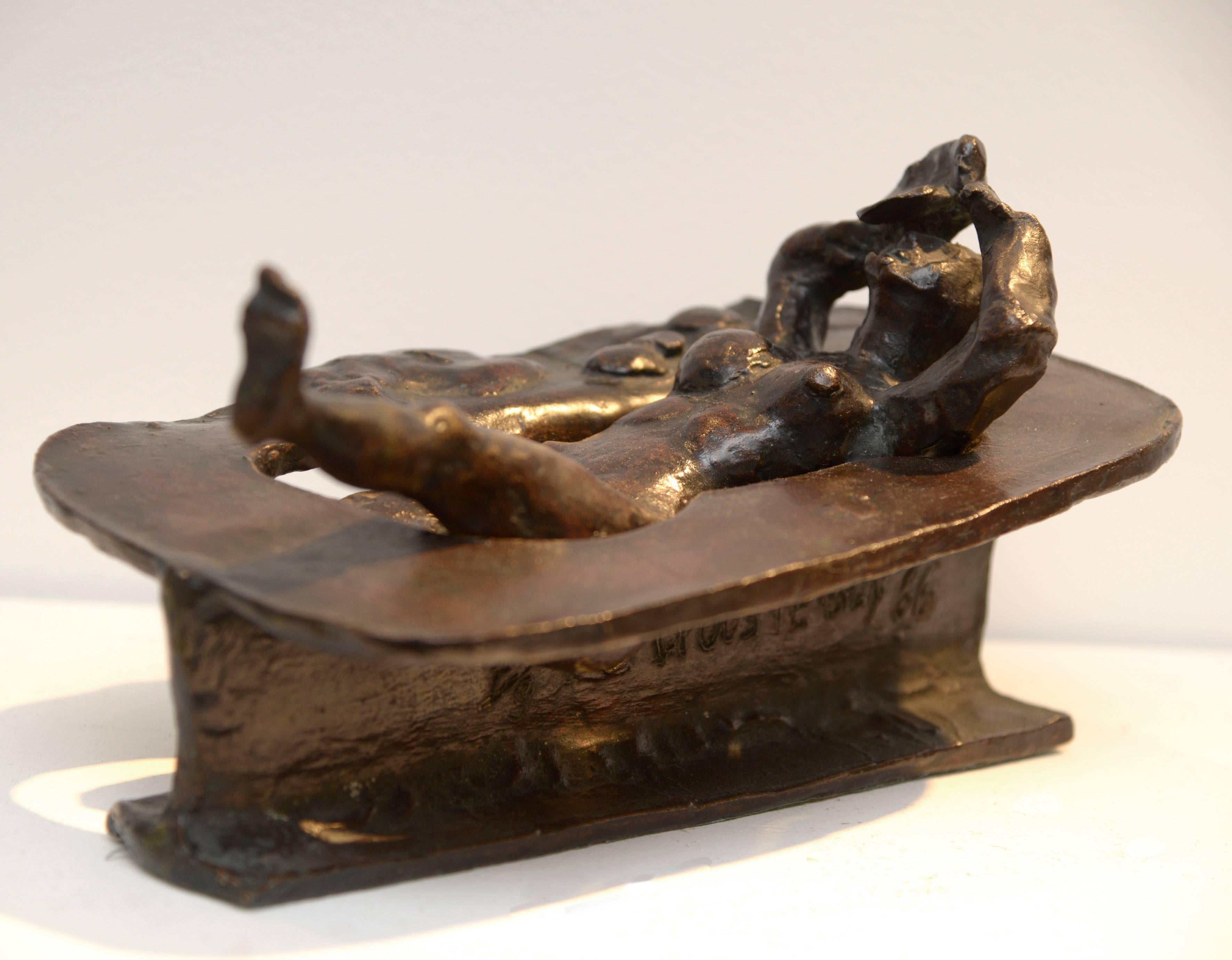 French Jean-Robert Ipousteguy Bronze Sculpture For Sale