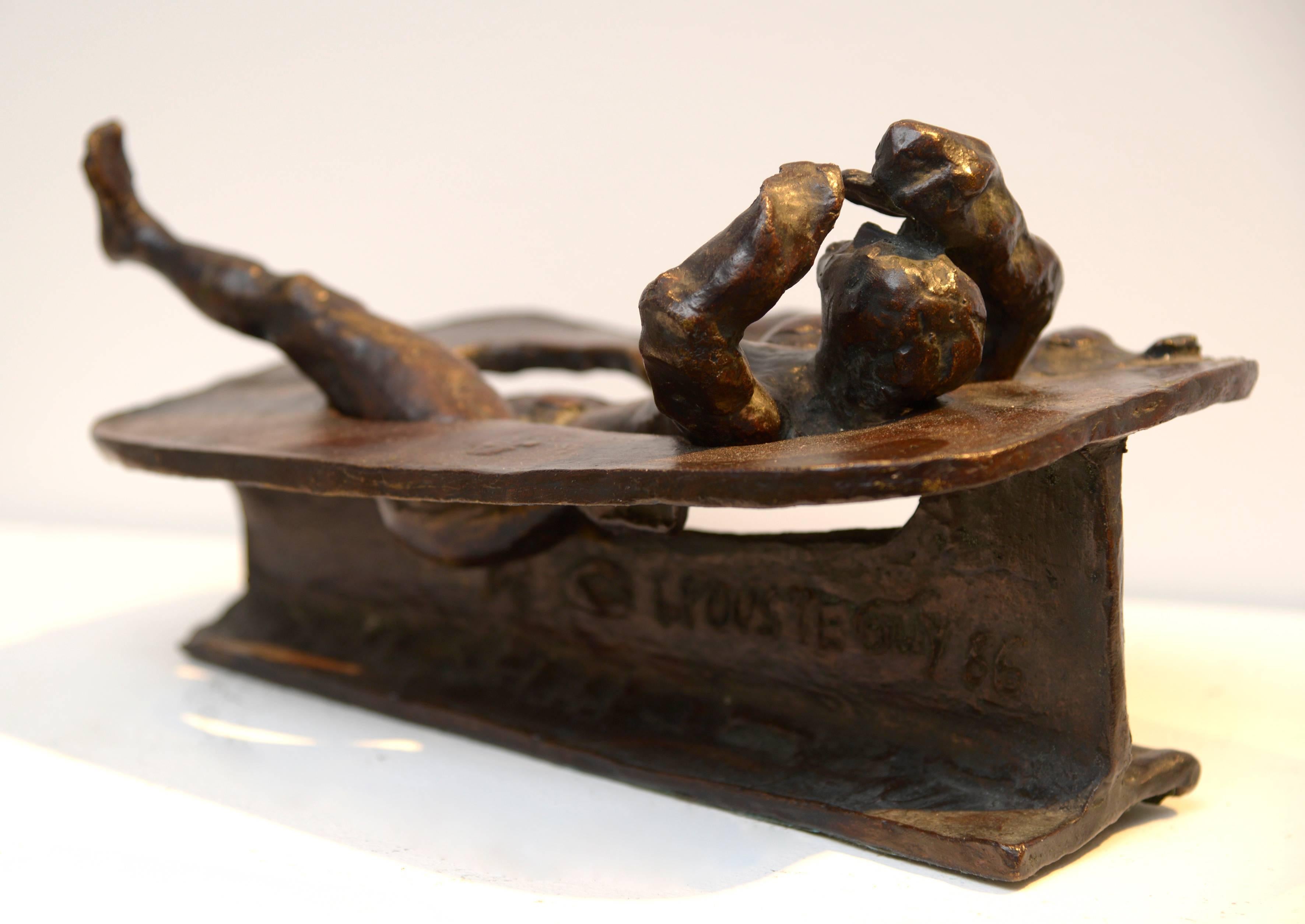 Jean-Robert Ipousteguy Bronze Sculpture In Excellent Condition For Sale In Brussels, BE