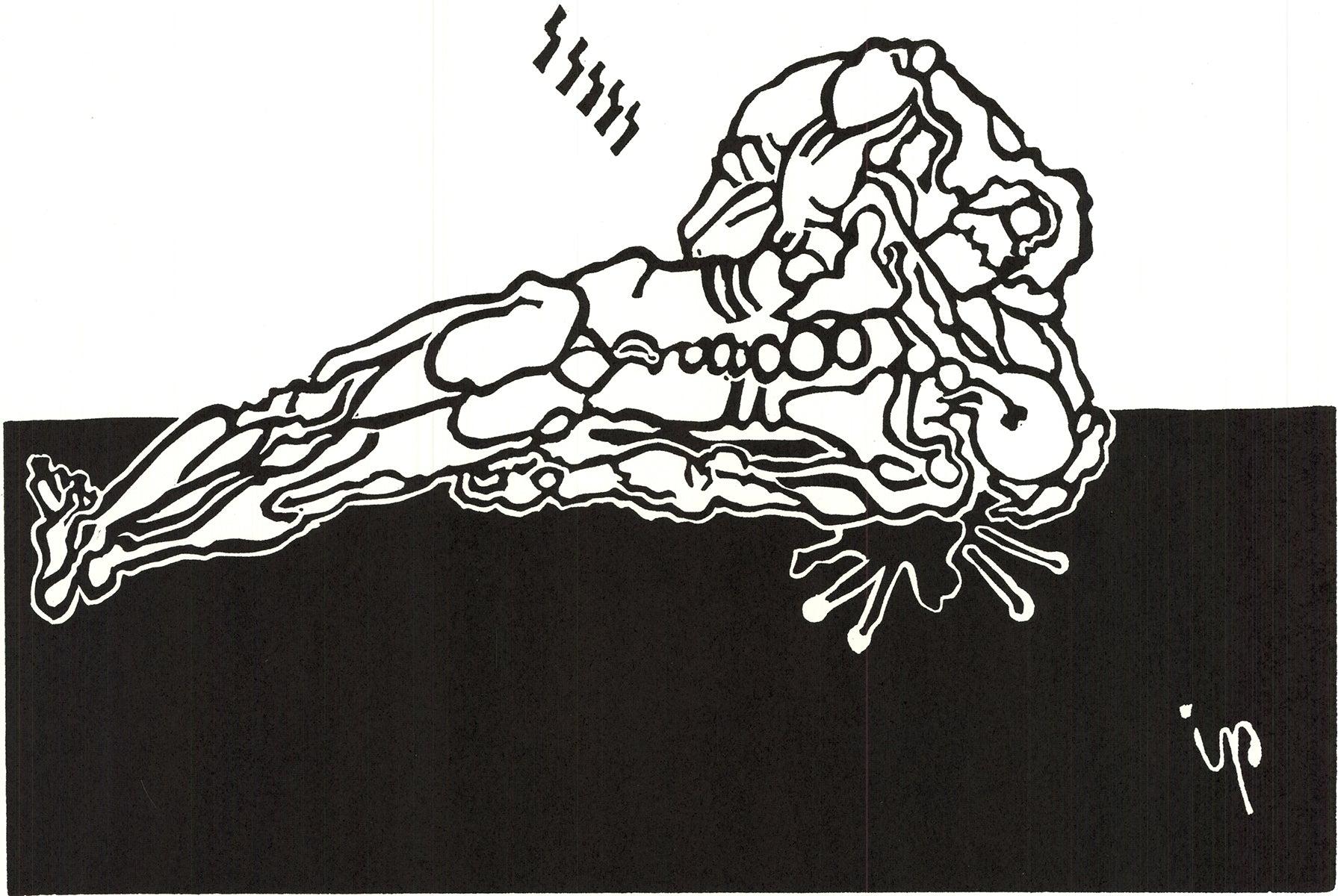 'Tic tac; sei in fiamme compagno' 1968- Litografia in vendita 1