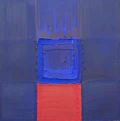 Belgian Contemporary Art by Jean-Roch Focant - Carré Rou et Bleu sur Bleu