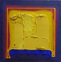 Belgian Contemporary Art by Jean-Roch Focant - Carré Rouge Souligné Jaune