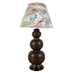 Jean Roger Triple Gourd Iridescent Glasierte Tischlampe