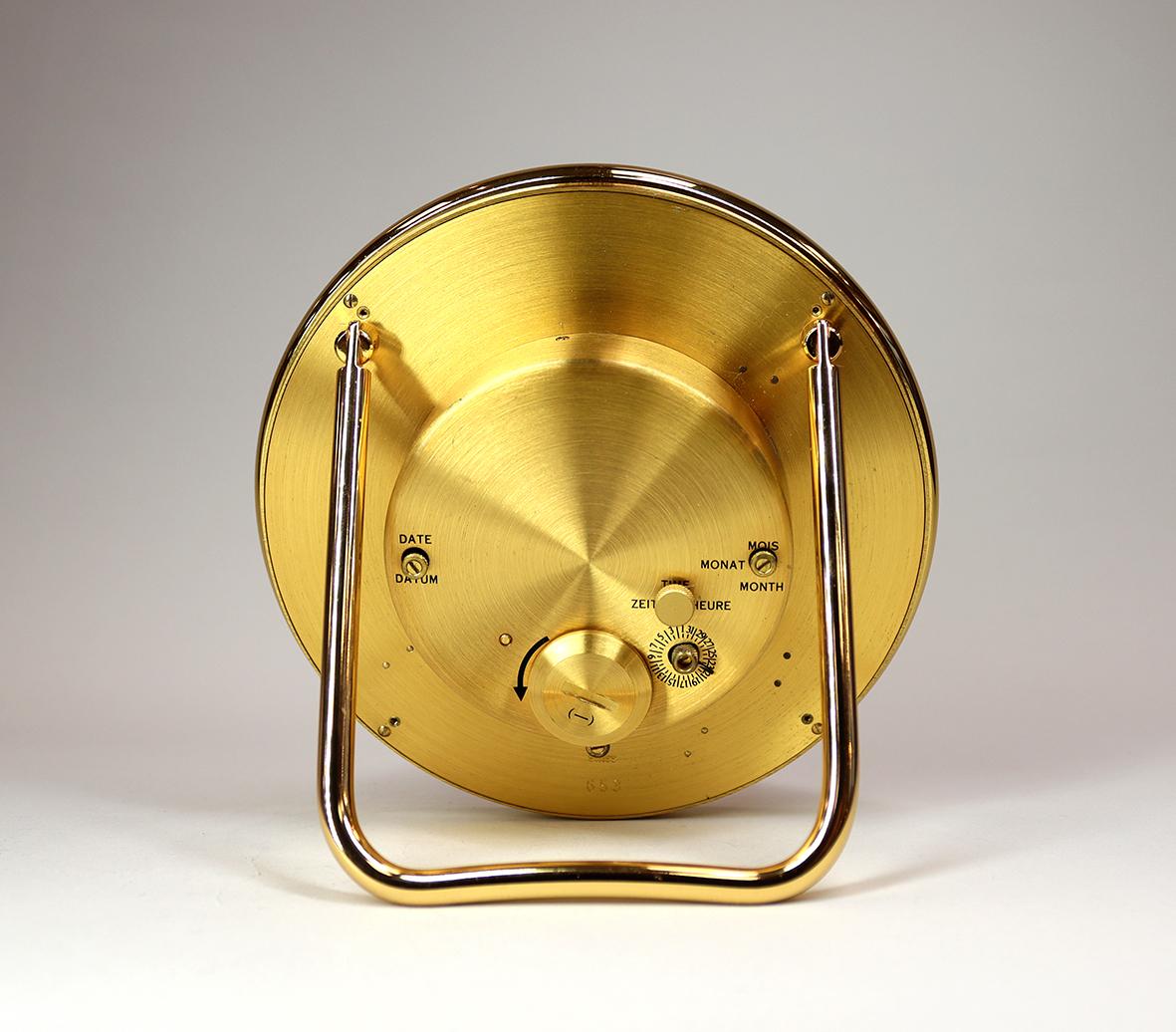 Brushed Jean Roulet Desk Clock