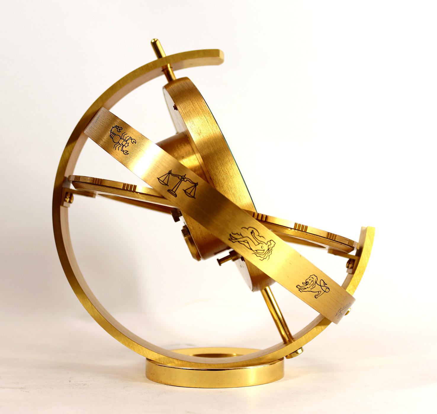 Jean Roulet 'Presidents Clock' in the Shape of an Armillary Sphere For Sale 3