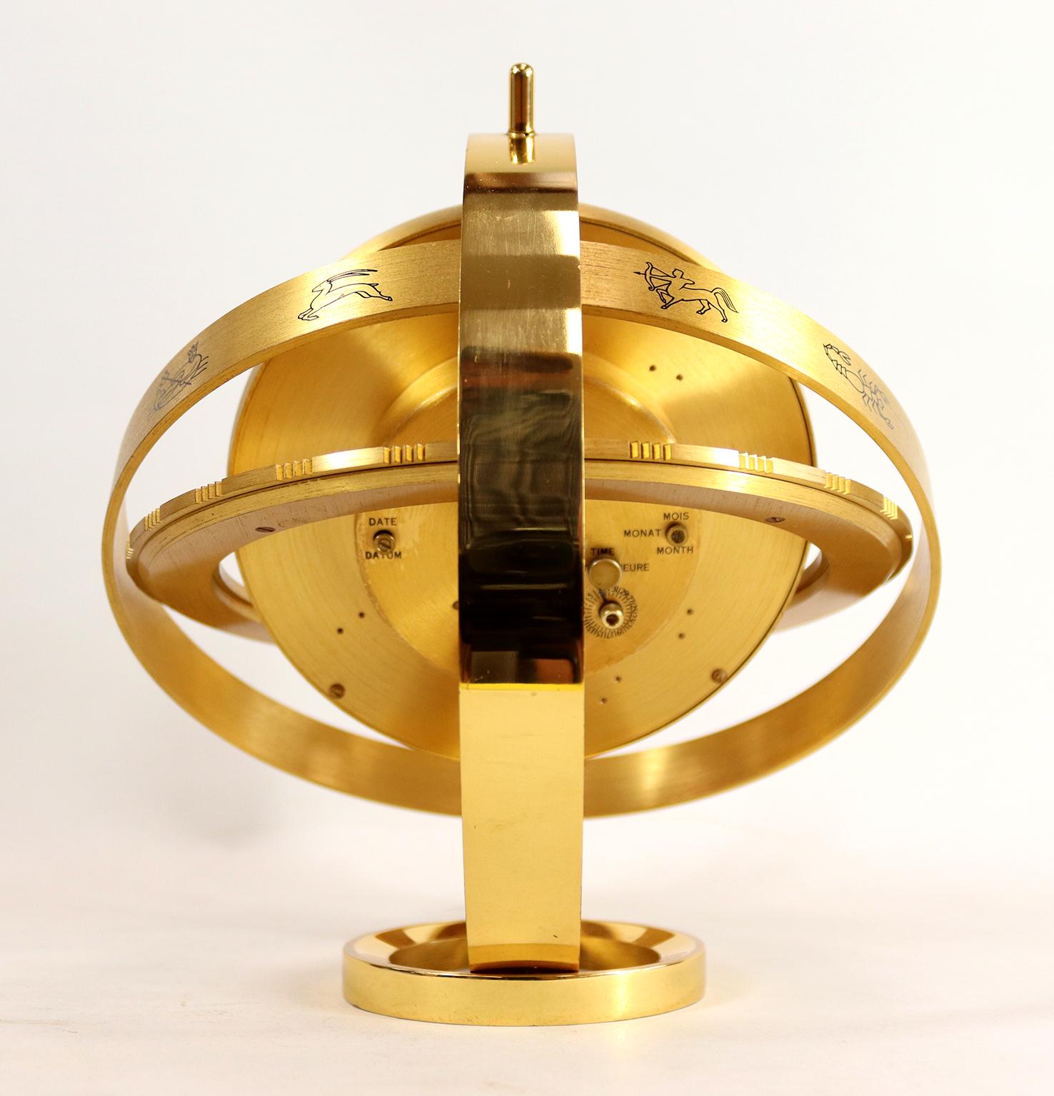 Jean Roulet 'Presidents Clock' in the Shape of an Armillary Sphere For Sale 4