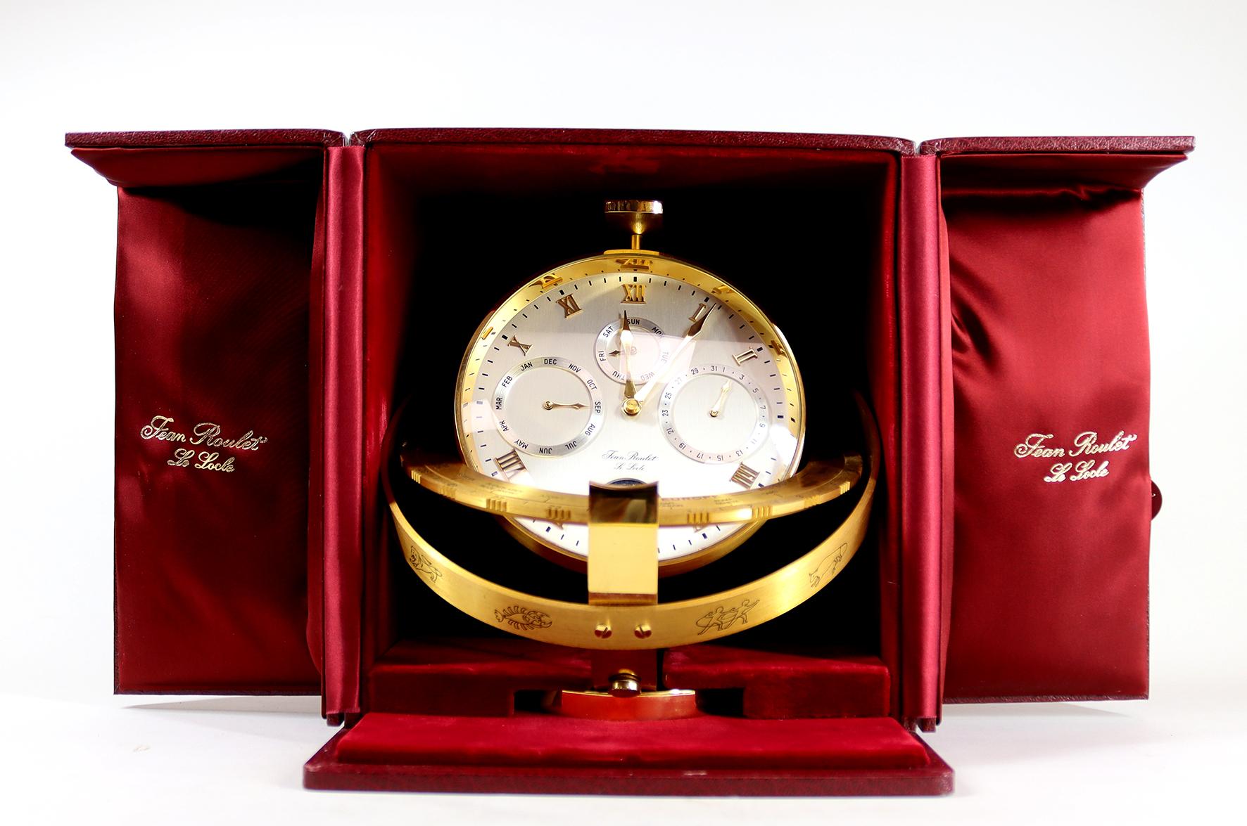 Jean Roulet 'Presidents Clock' in the Shape of an Armillary Sphere For Sale 8