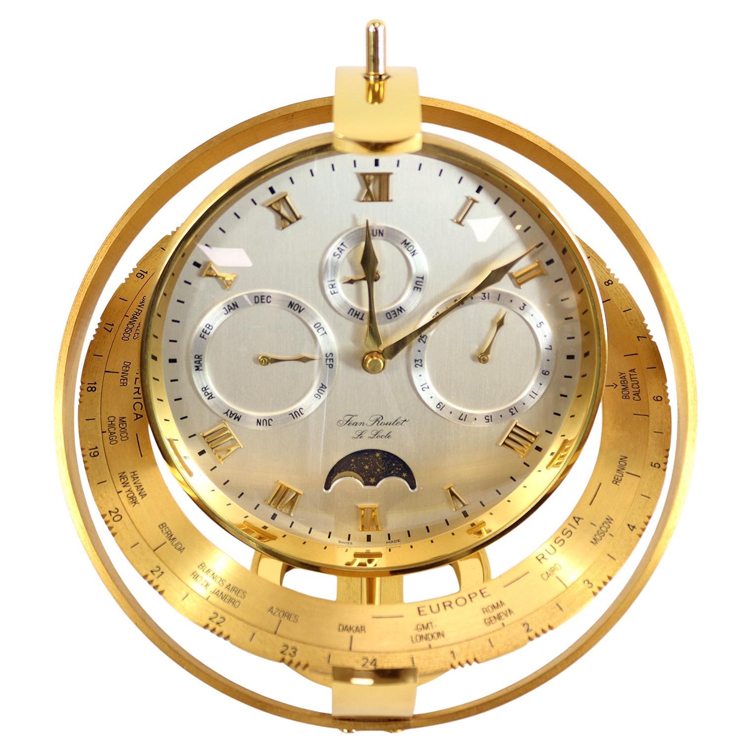 Jean Roulet 'Presidents Clock' in the Shape of an Armillary Sphere For Sale
