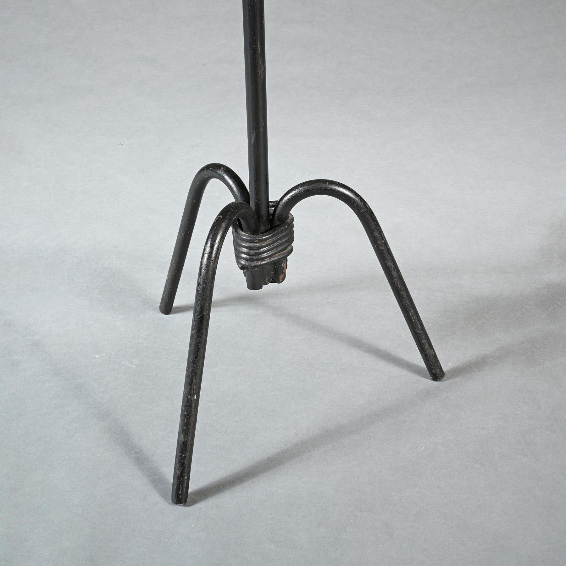 Fer Jean Royère Lampadaire réglable en fer 1940