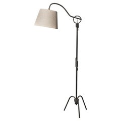 Lampadaire réglable en fer Jean Royre, 1940