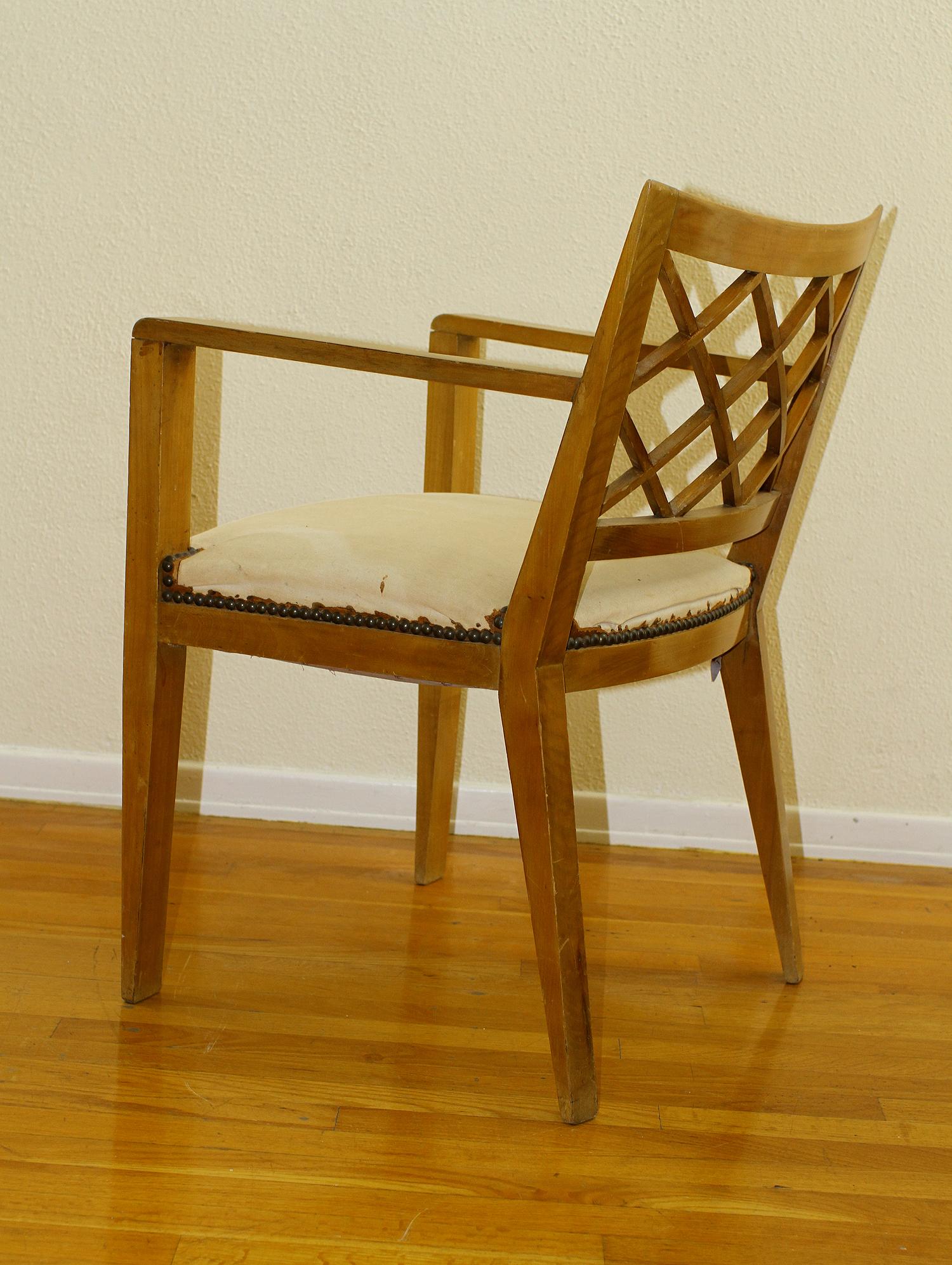 Mid-20th Century Jean Royere Chair 1945, Original Condition