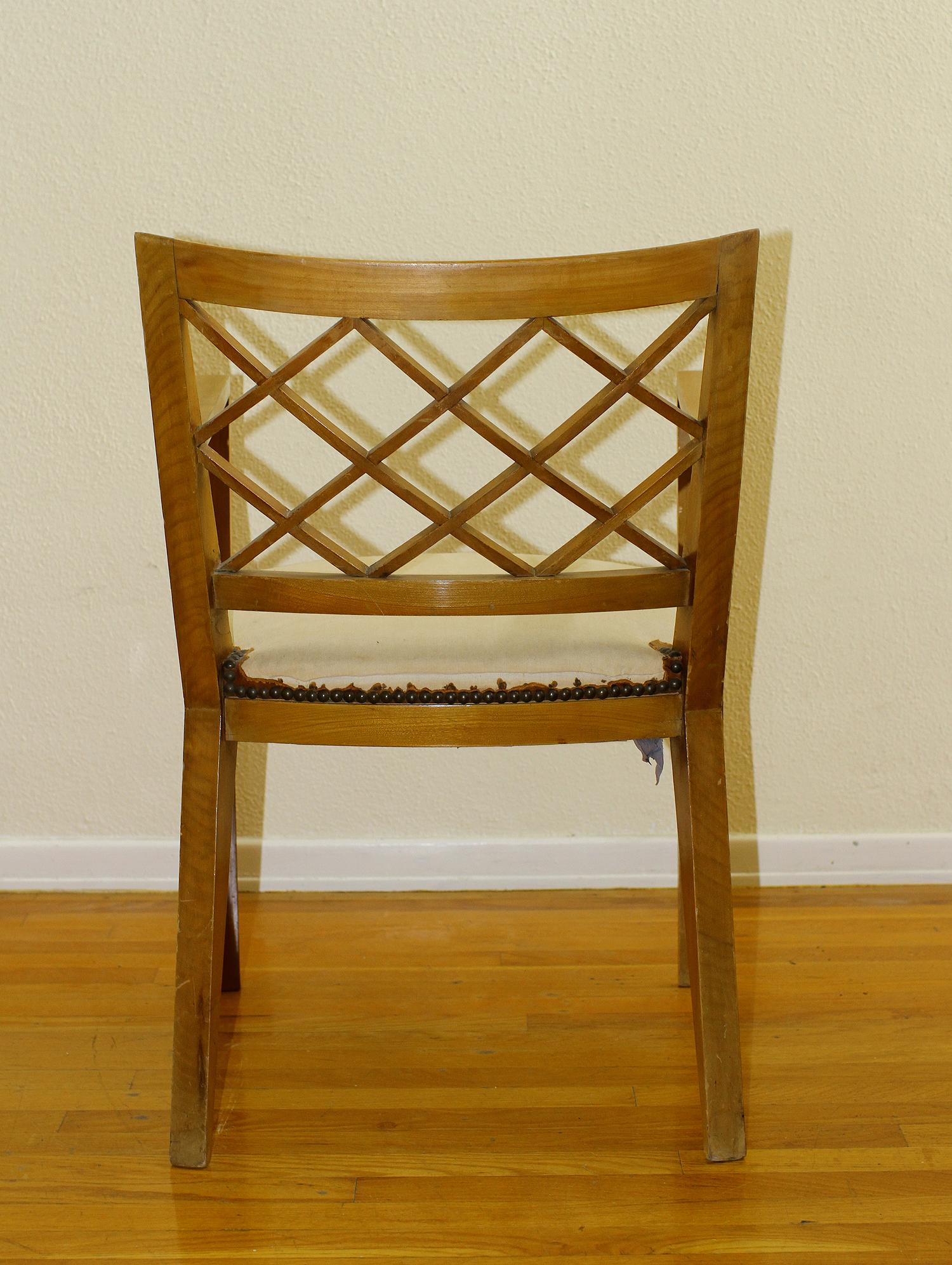 Beech Jean Royere Chair 1945, Original Condition