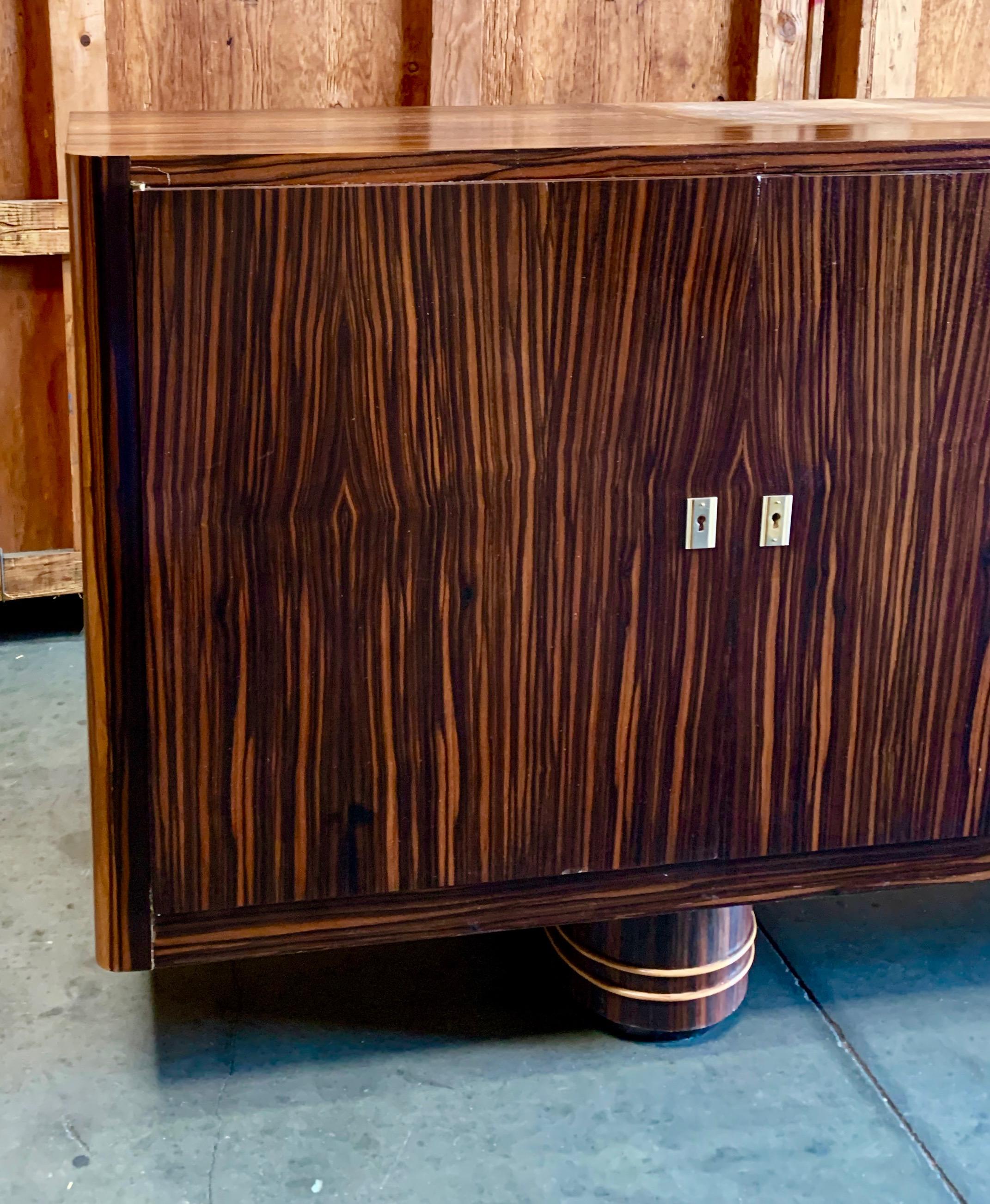 French Jean Royère Mahogany Credenza / Console For Sale