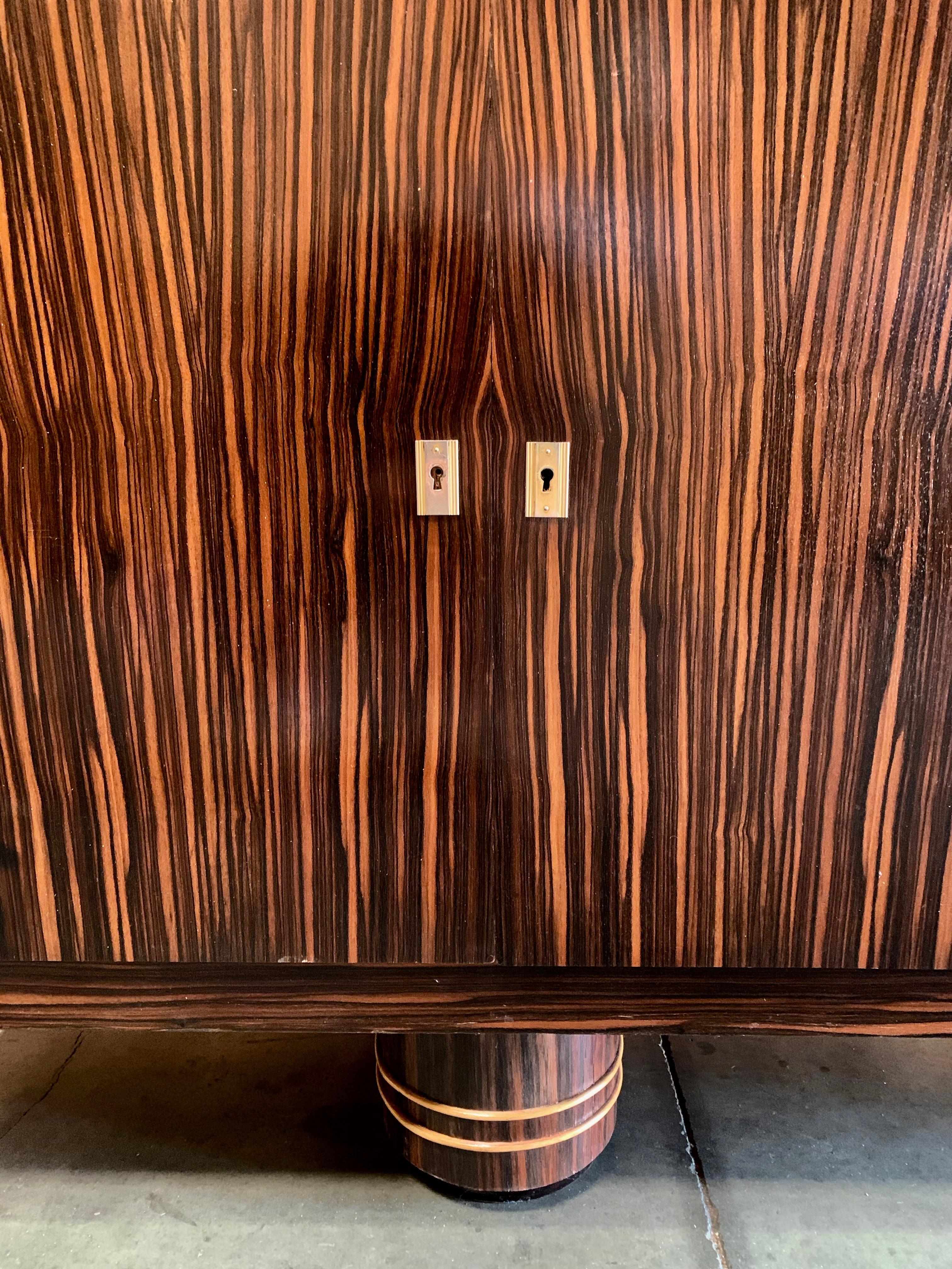 Jean Royère Mahogany Credenza / Console In Good Condition For Sale In West Hollywood, CA