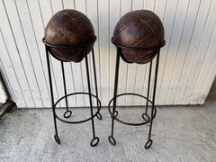 Stools Bar with Soccer Leather Balls Seat