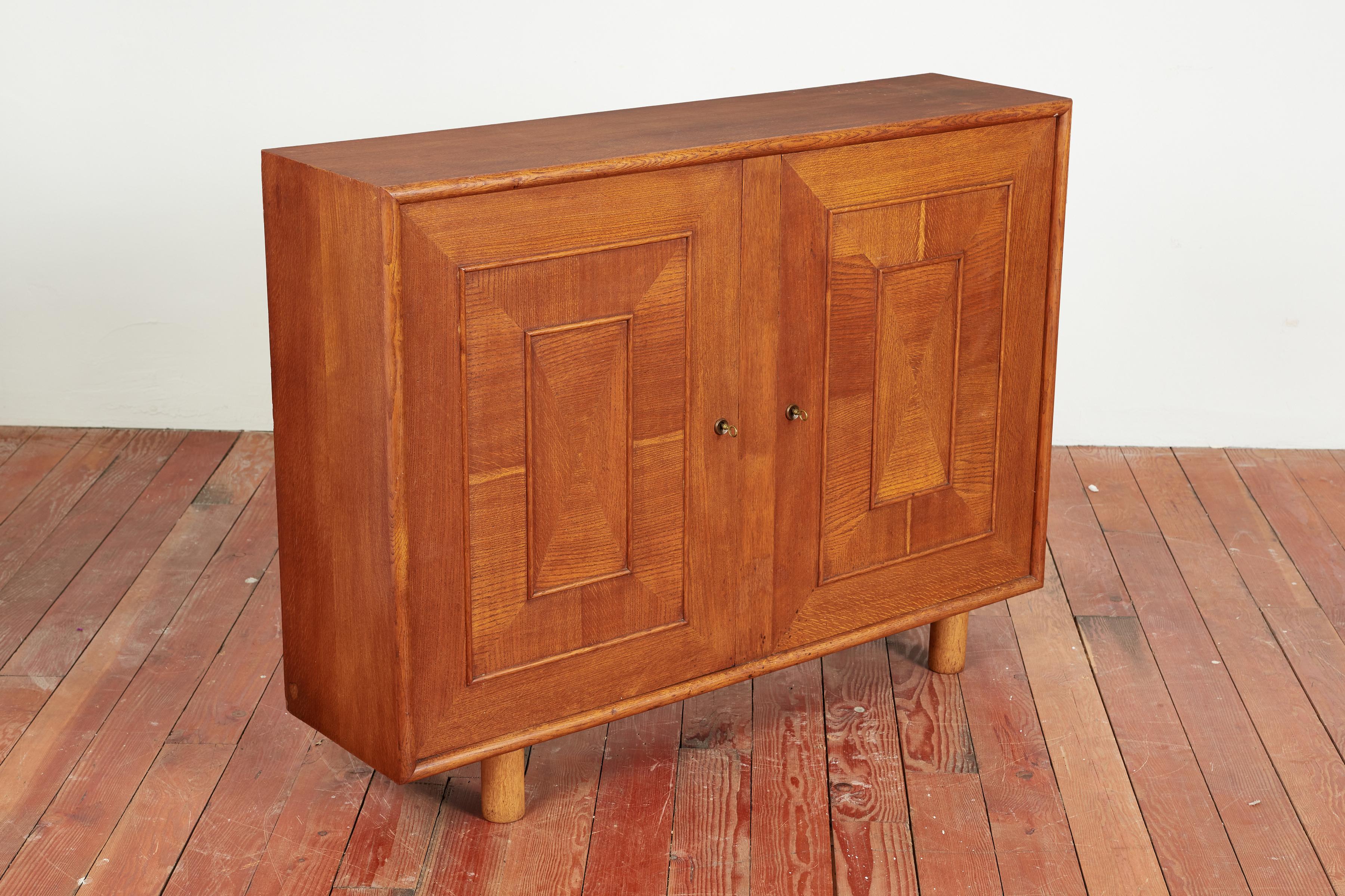 1940's French Oak Cabinet For Sale 2