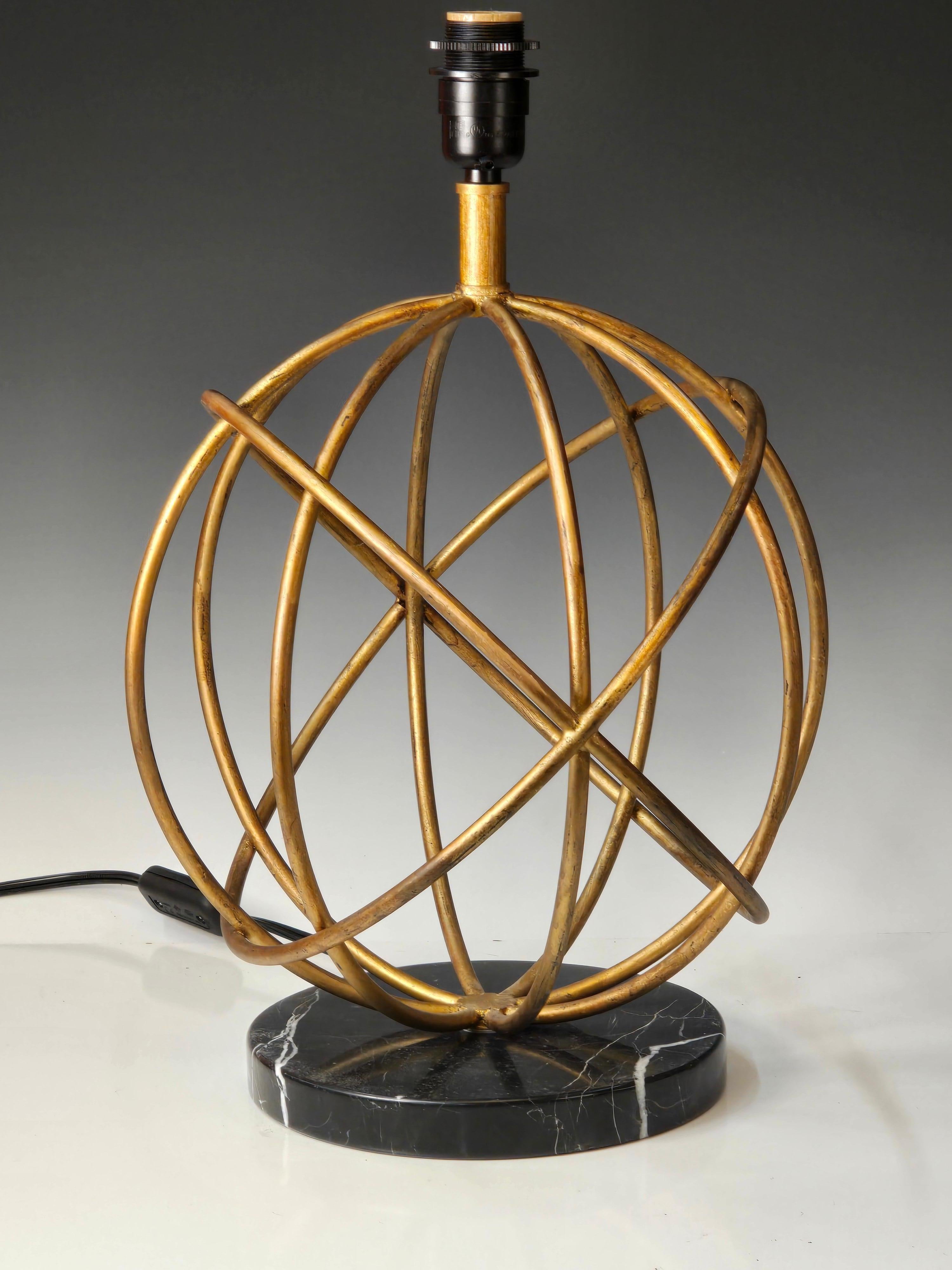 French Modern Style Gilt Iron Table Lamp For Sale 5
