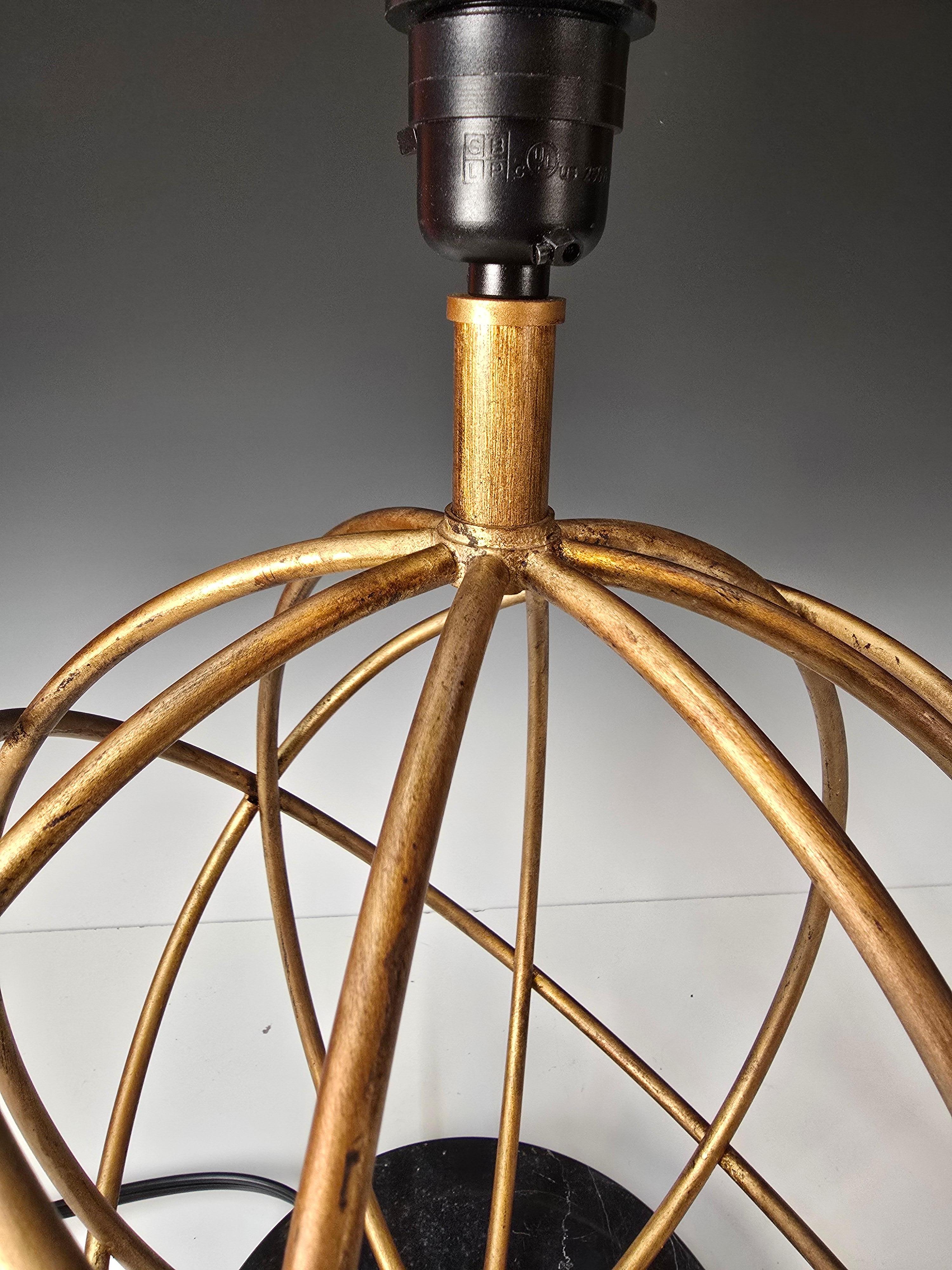 French Modern Style Gilt Iron Table Lamp For Sale 3