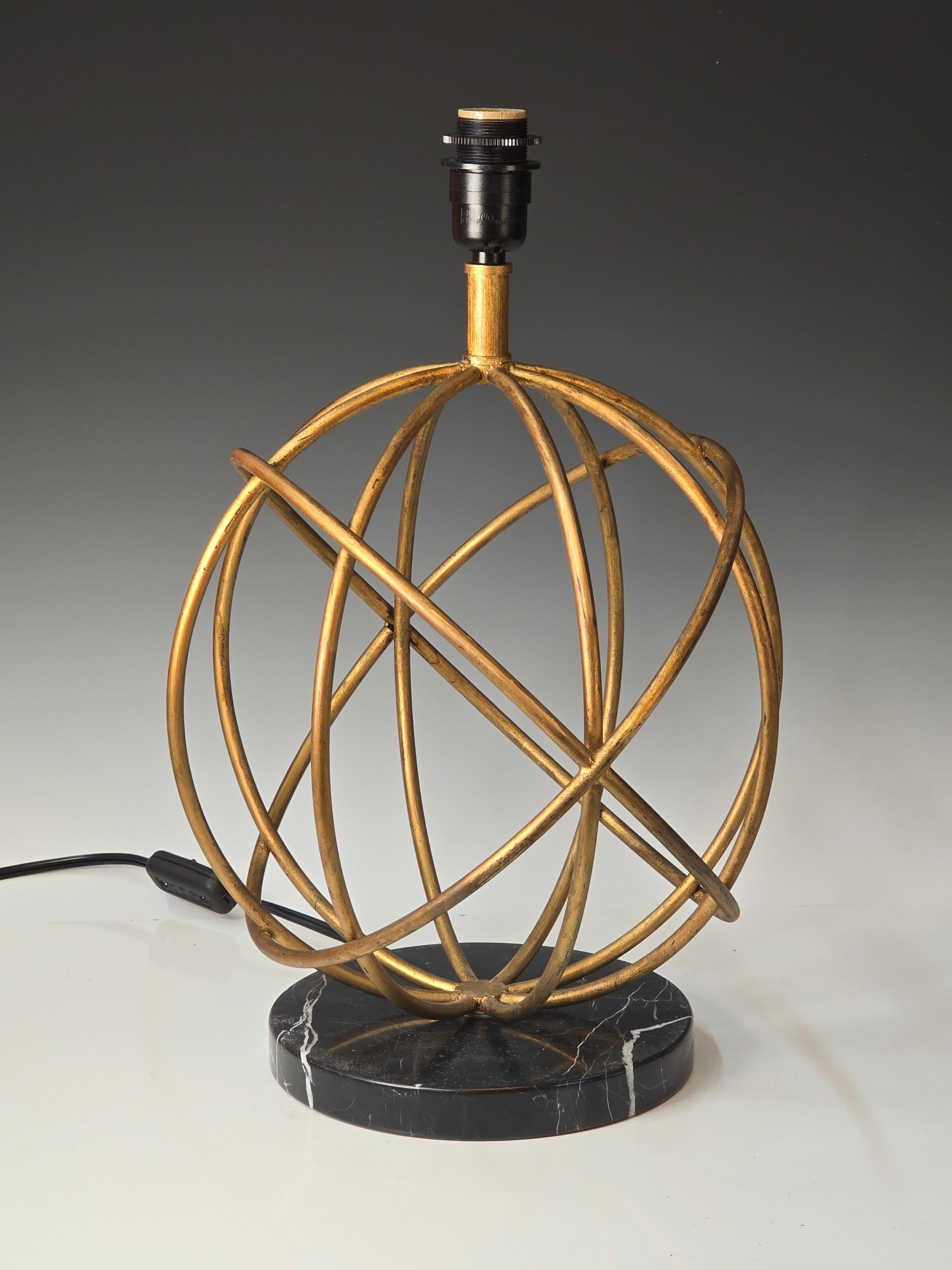 French Modern Style Gilt Iron Table Lamp For Sale 4