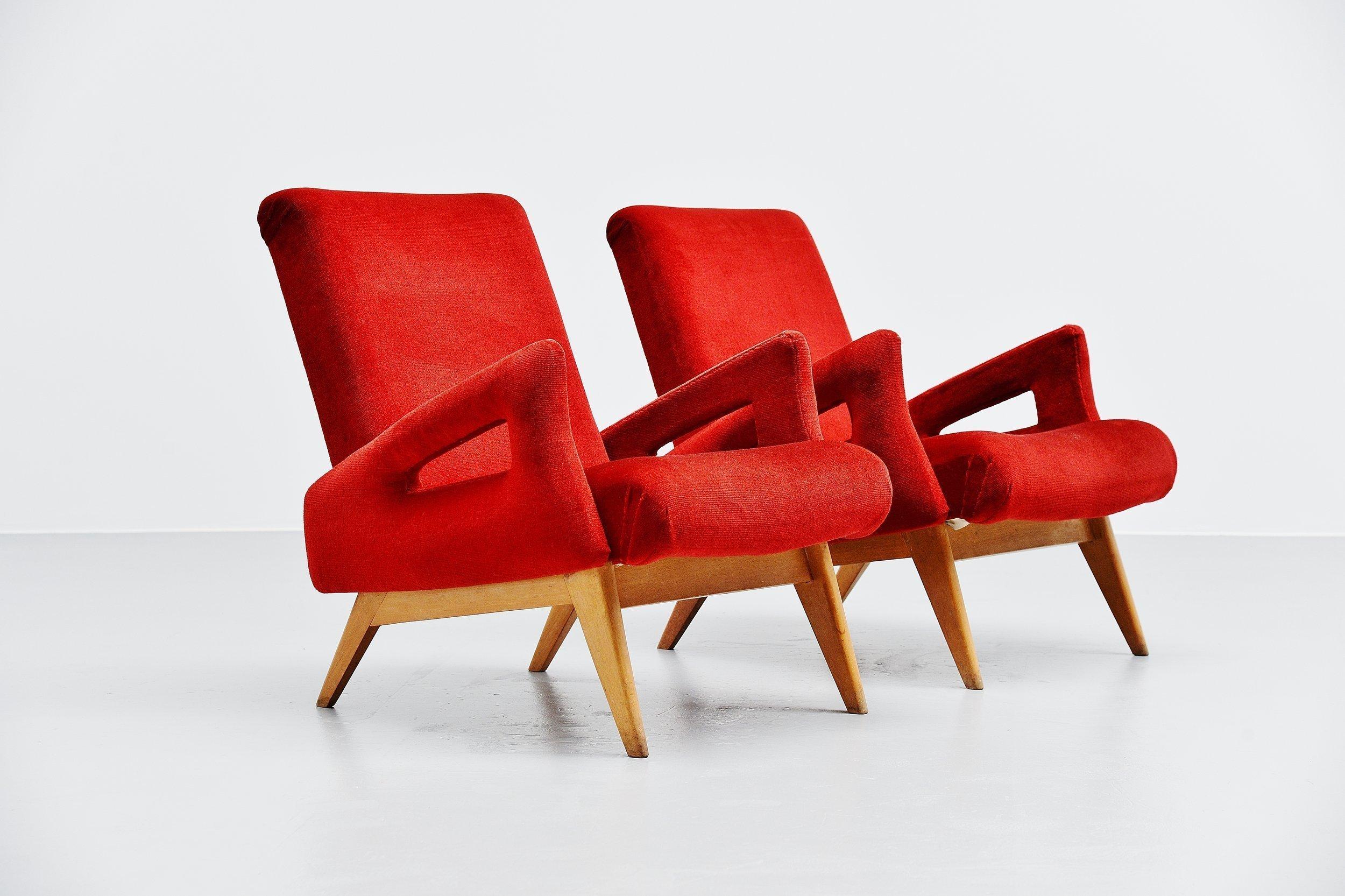 French Lounge Chairs, France, 1950