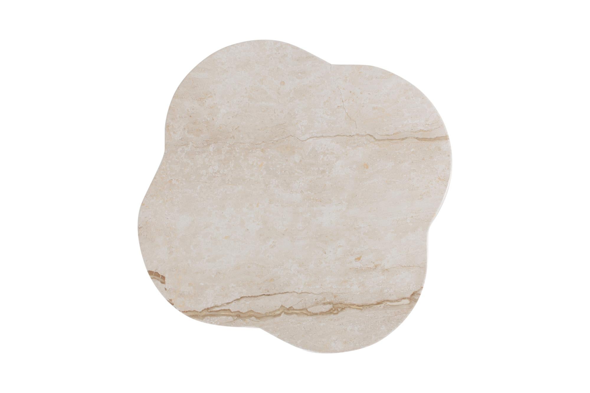 20th Century Jean Royère Style Travertine Coffee Table