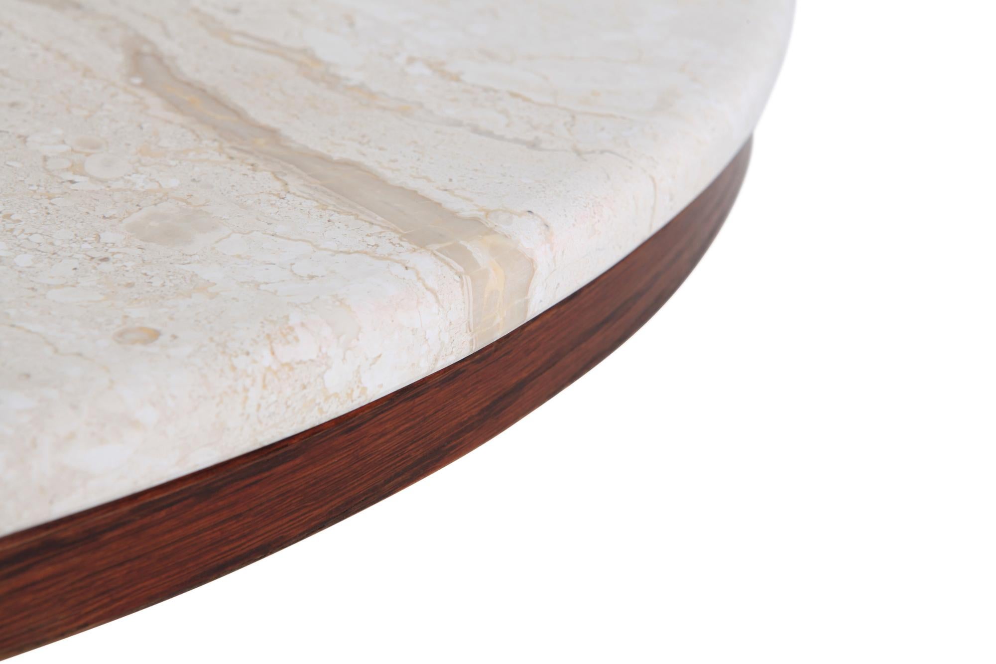 Jean Royère Style Travertine Coffee Table 2
