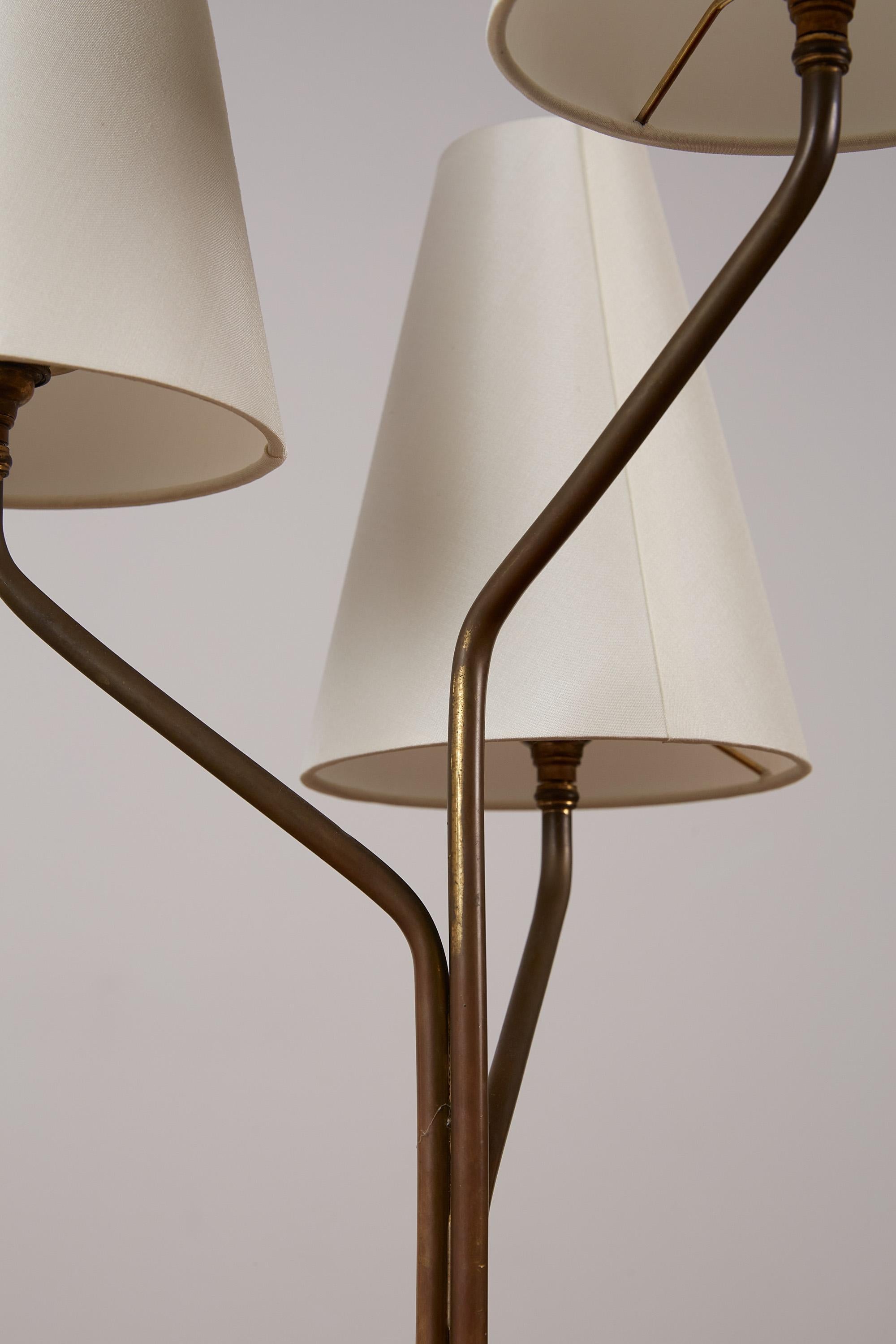 Jean Royère Style Tri-Shade Table Lamp 1