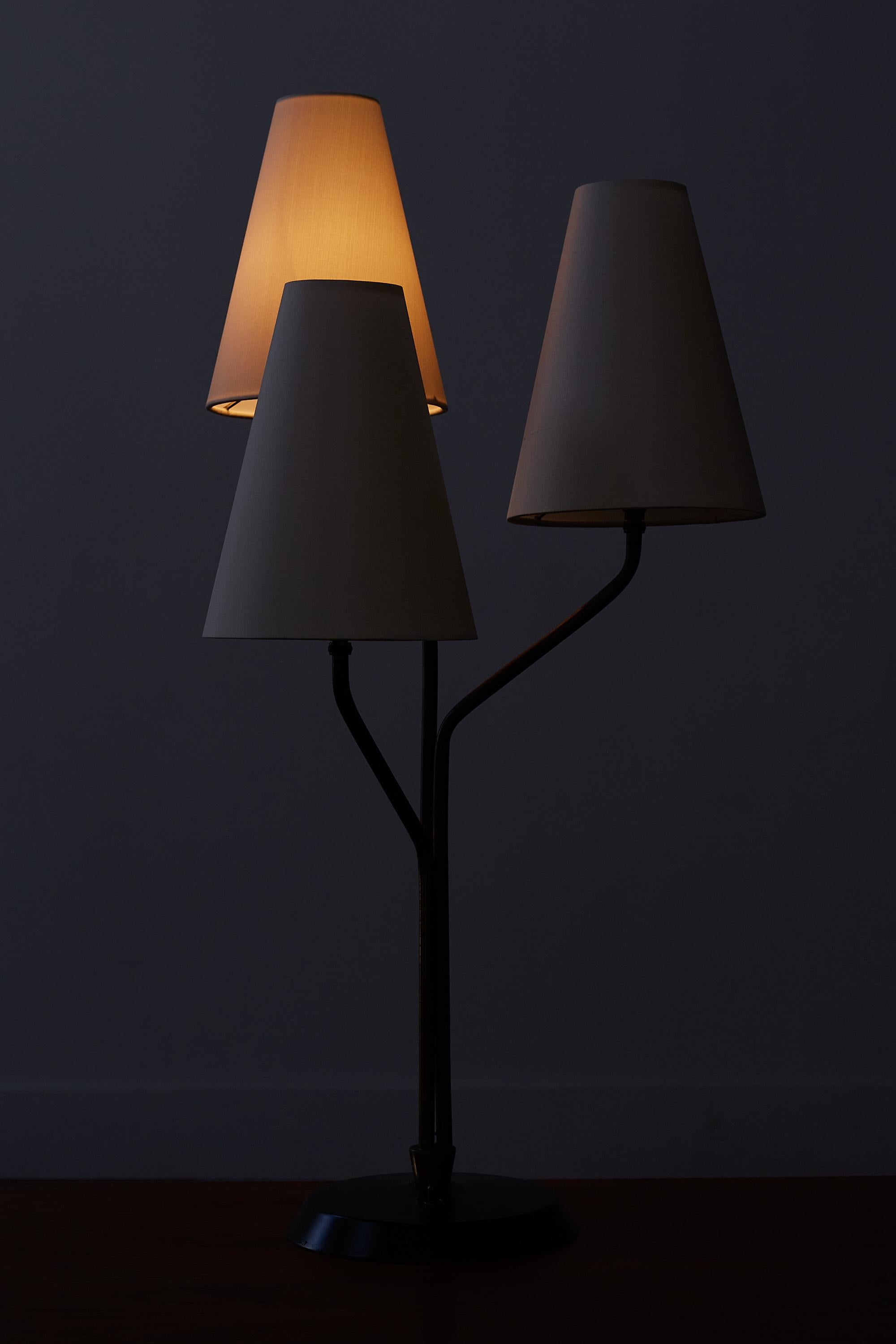 Jean Royère Style Tri-Shade Table Lamp 3