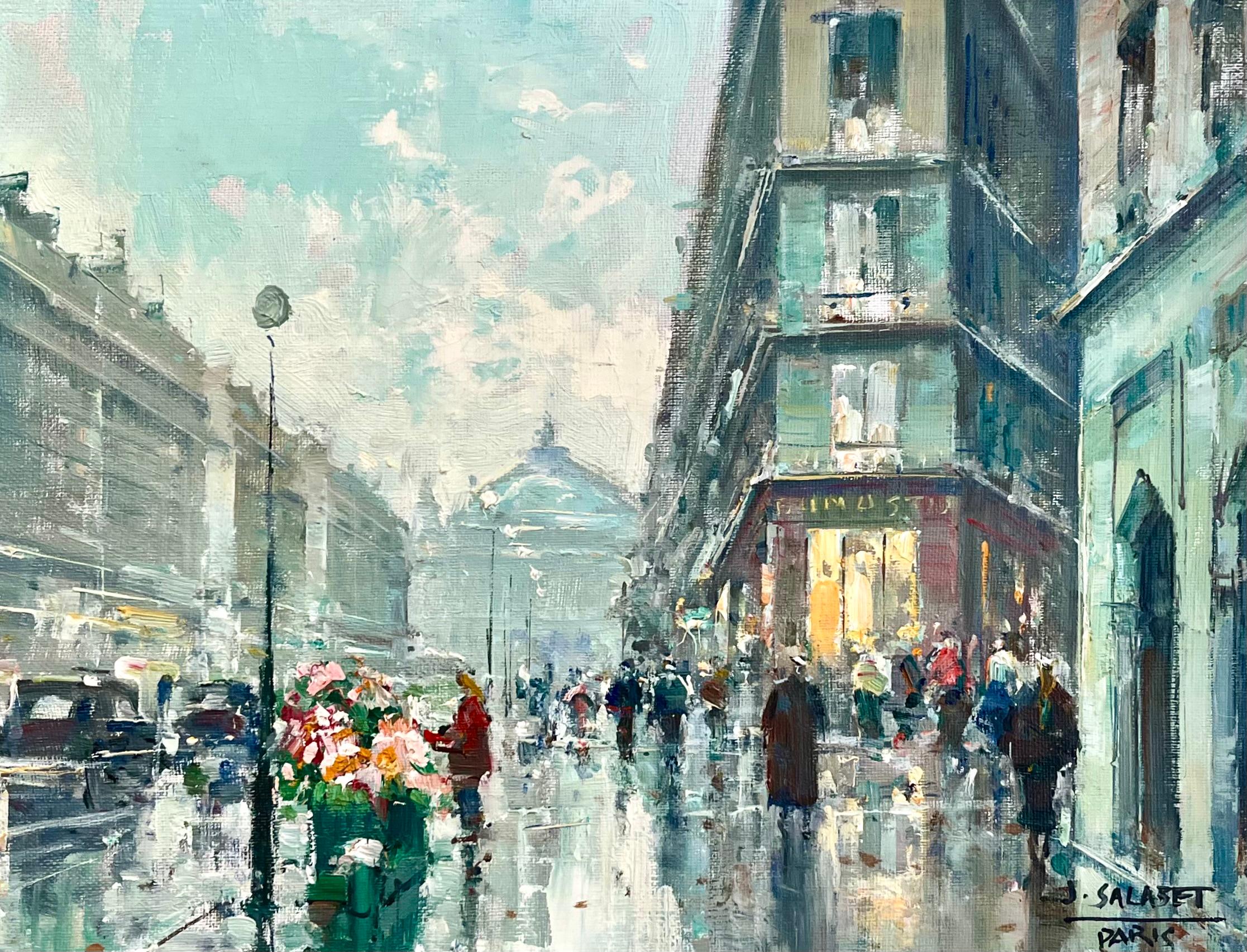 Landscape Painting Jean Salabet - Avenue de l'Opéra, Paris, France