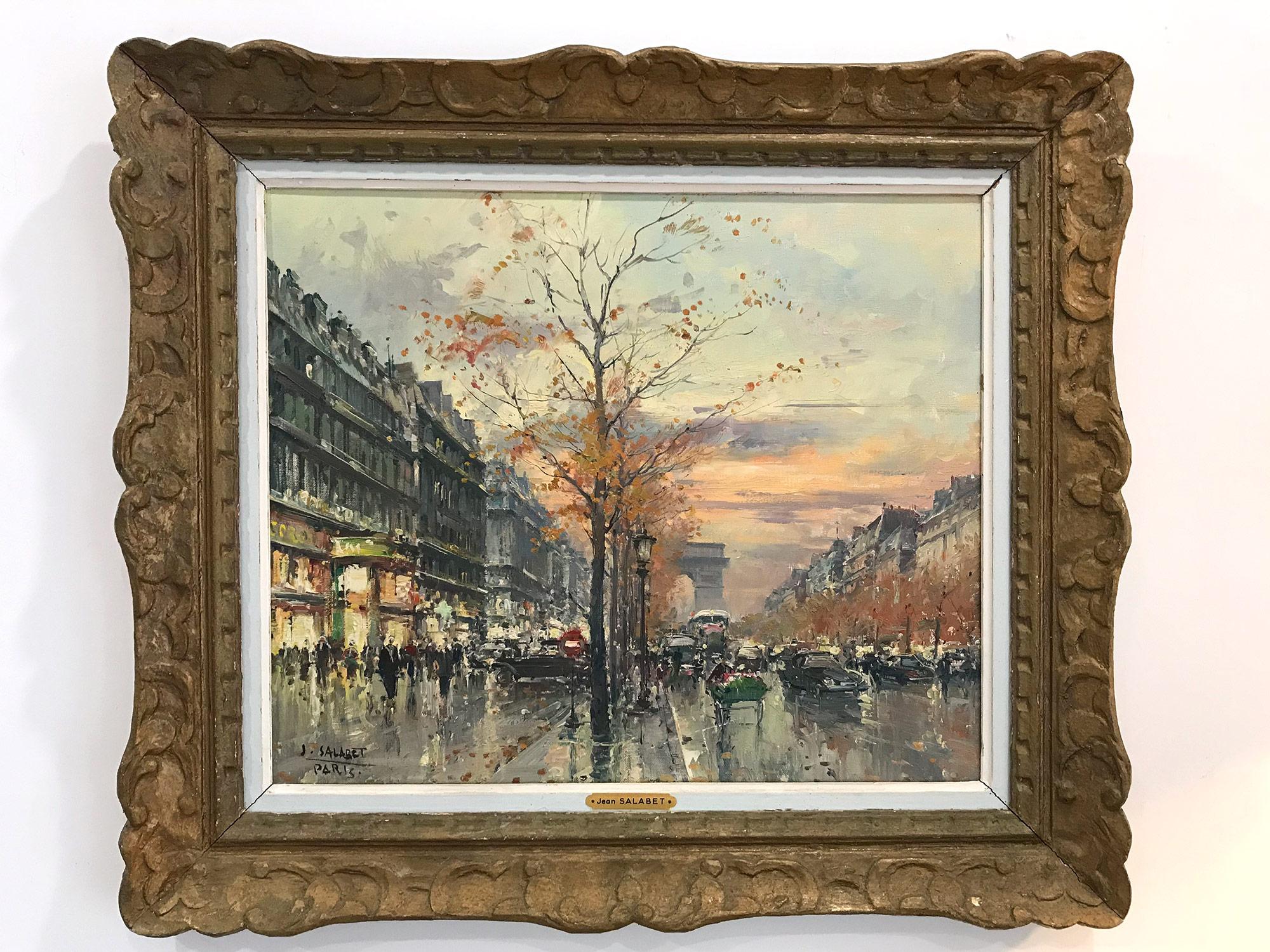 Avenue des Champs-Élysées - Painting by Jean Salabet