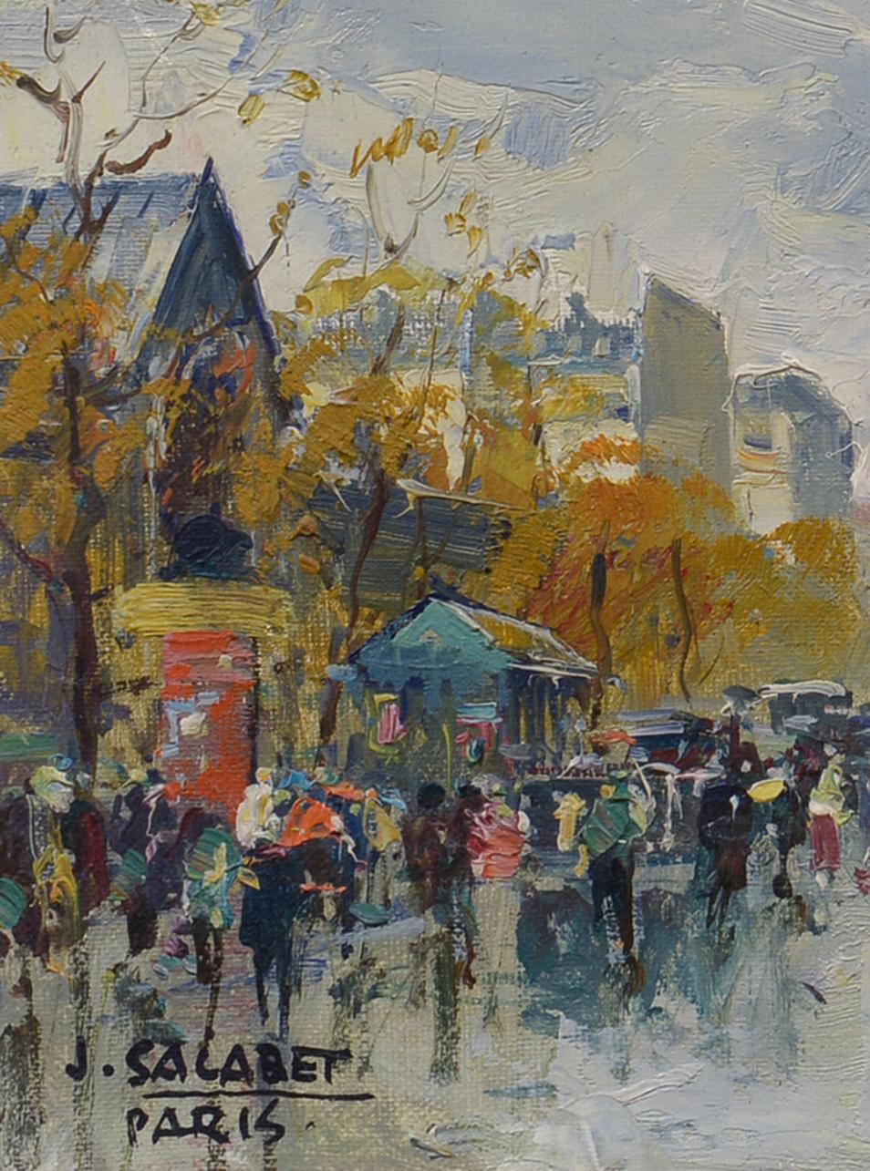 Clearing Skies, Paris, France, Jean Salabet, Impressionist, Oil For Sale 1