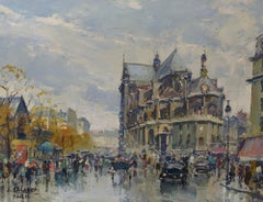Clearing Skies, Paris, France, Jean Salabet, Impressionist, Oil