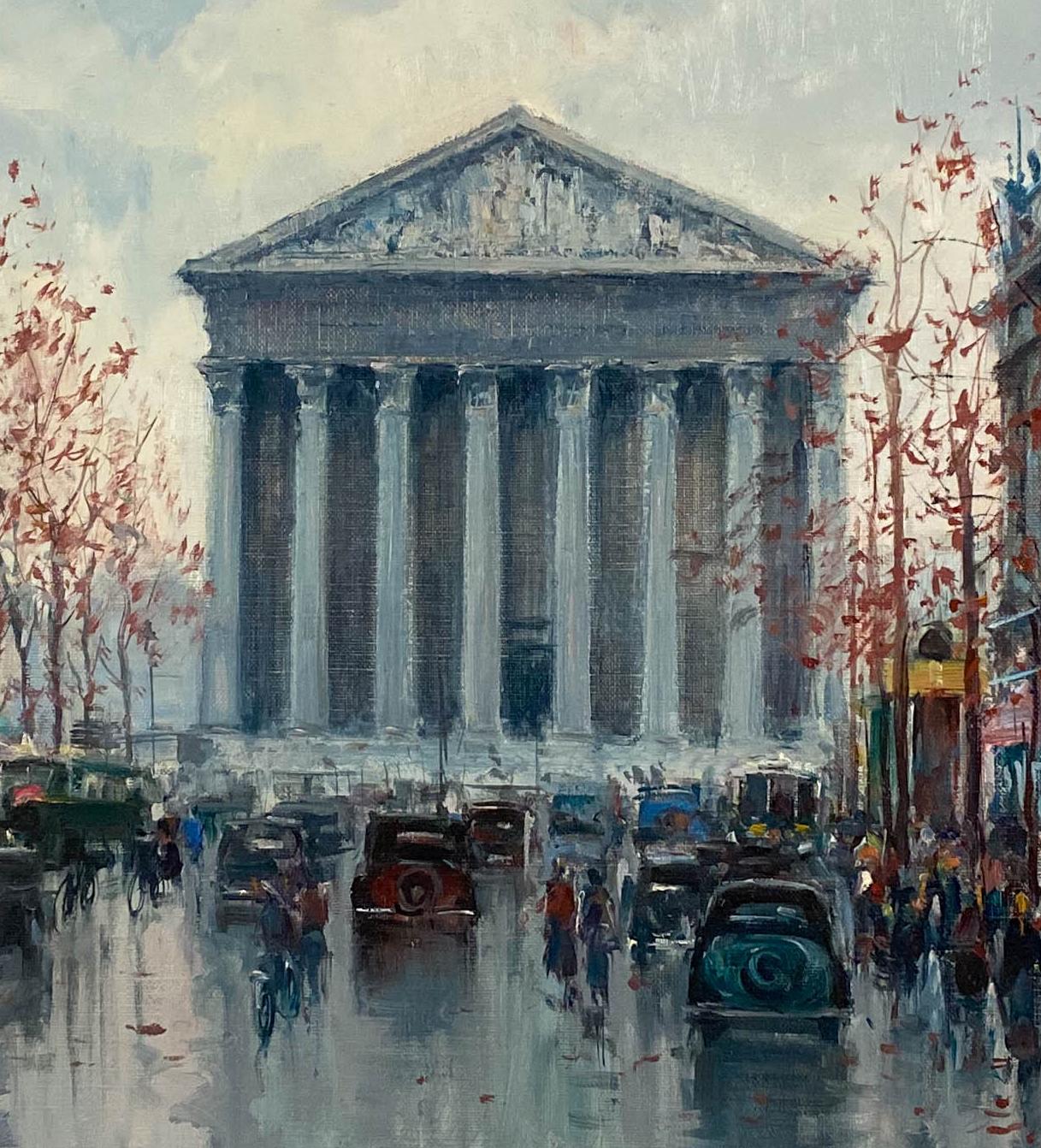 La Madeleine, Paris  - Post-Impressionist Painting by Jean Salabet