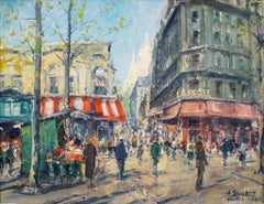 La Poste   1954  PARIS  - Post Impressionist street scene