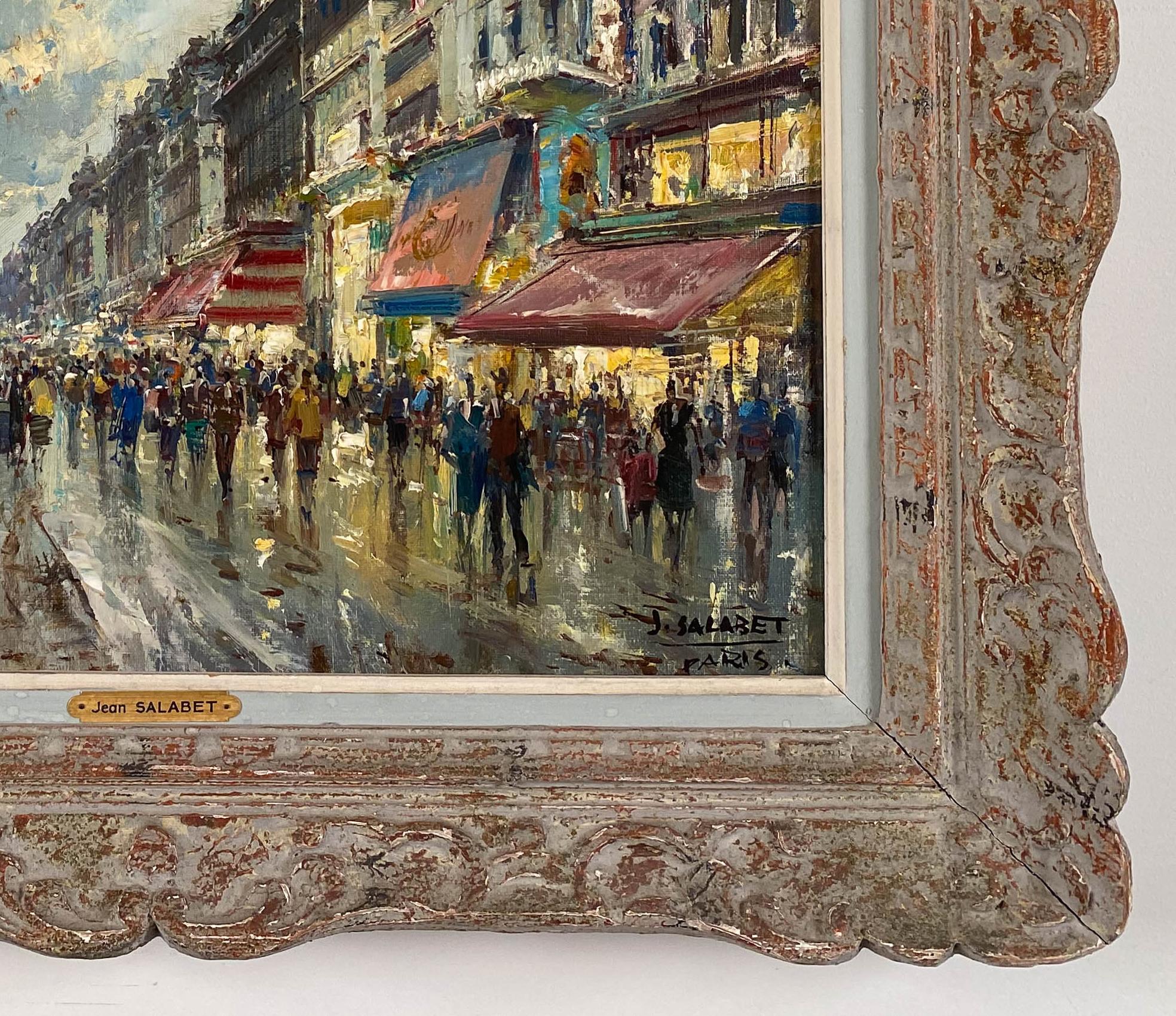 Le Champs Elysee  - Brown Landscape Painting by Jean Salabet