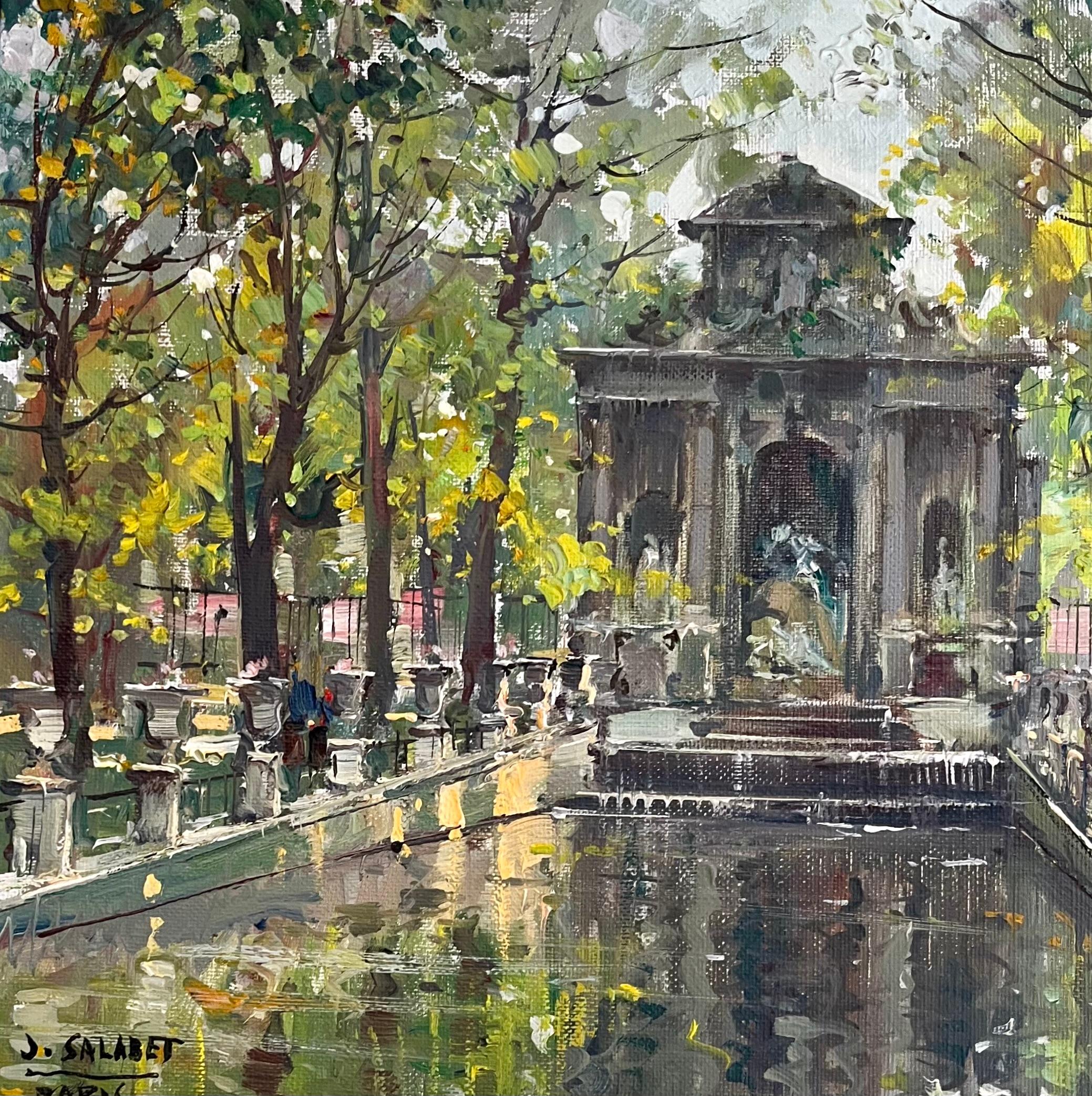 Le Fountaine Medici, Paris, France - Painting de Jean Salabet