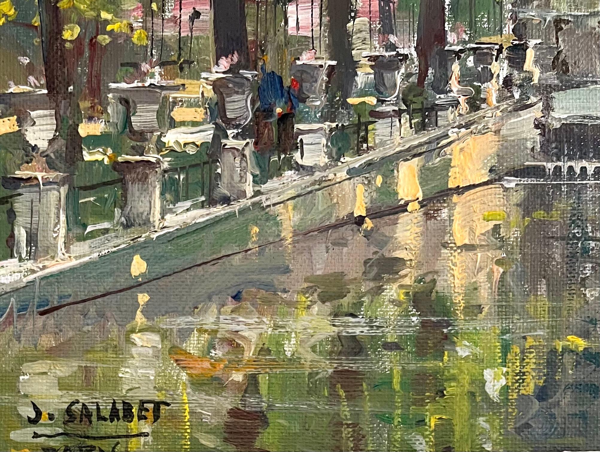 Le Fountaine Medici, Paris, France - Impressionnisme Painting par Jean Salabet