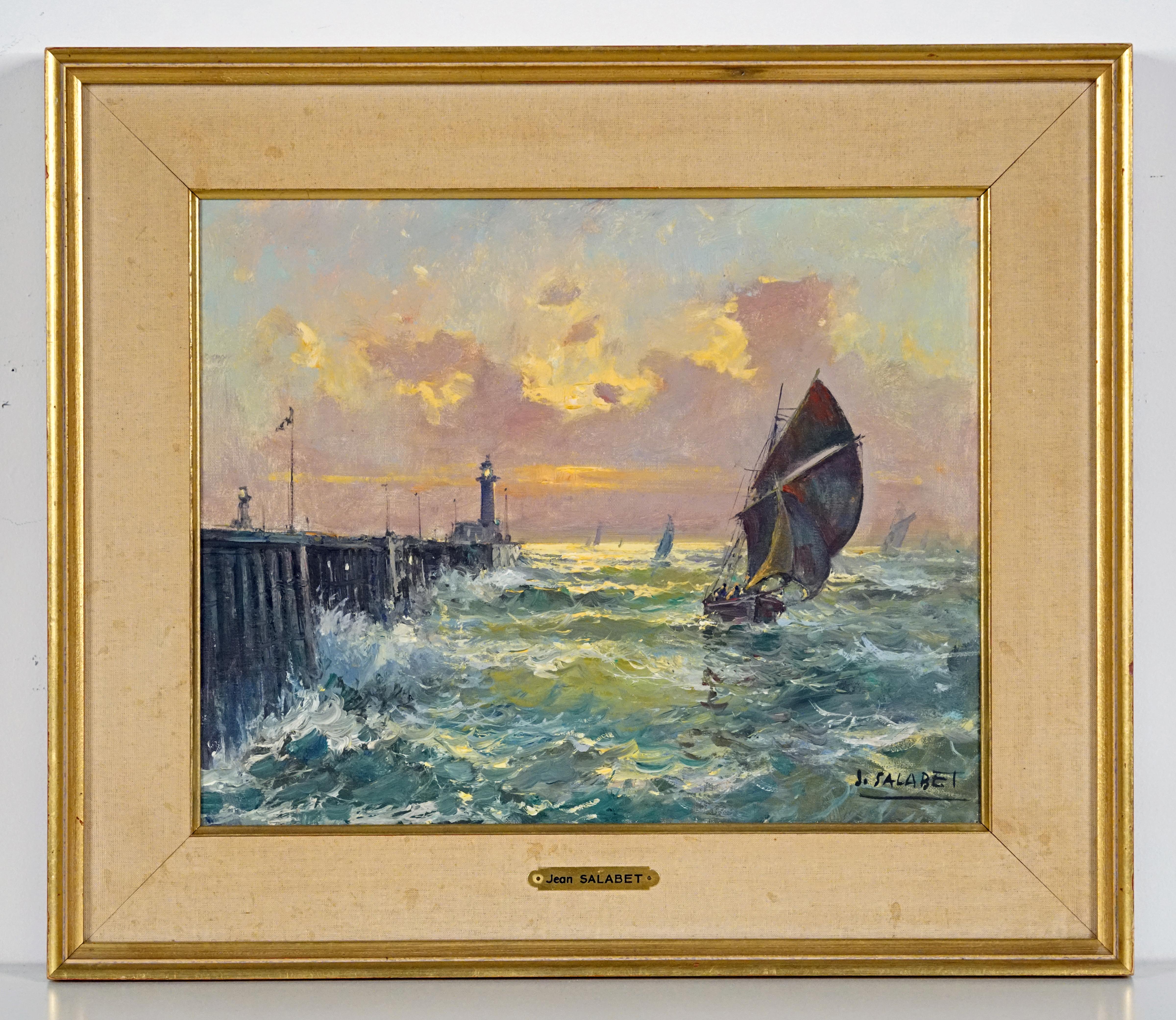 Phare de Fécamp - Painting de Jean Salabet