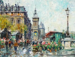 La Rive Droite - Le Marche De Fleurs au CHATELET , PARIS, 1952