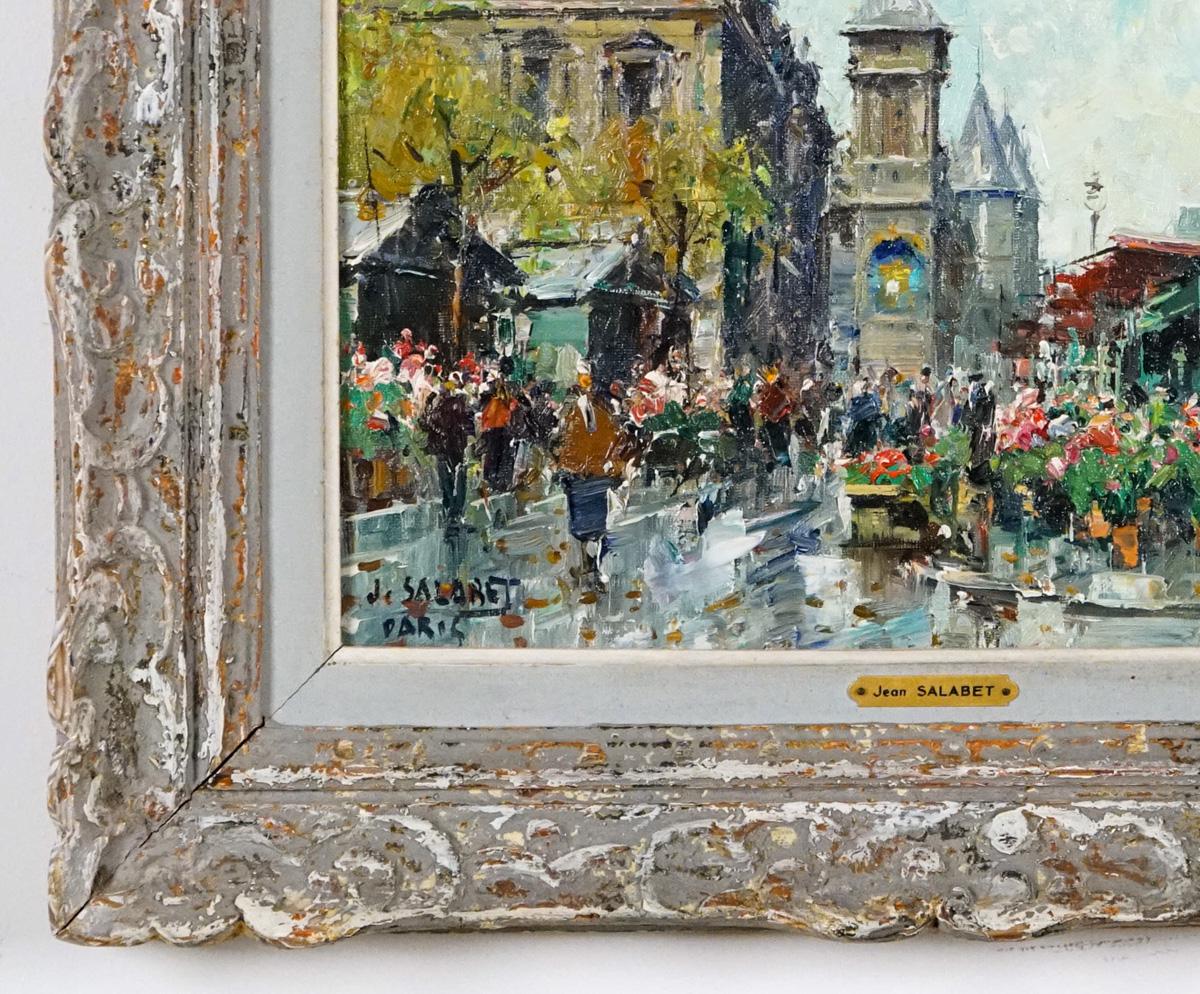 Jean Salabet
Français, 20ème siècle
Marchand de Fleurs, Paris

Jean Salabet était un peintre de l'École de Paris connu pour ses paysages colorés de la ville de Paris.
Son travail est comparable à ceux de Jules Herve, Antoine Blanchard et Edouard